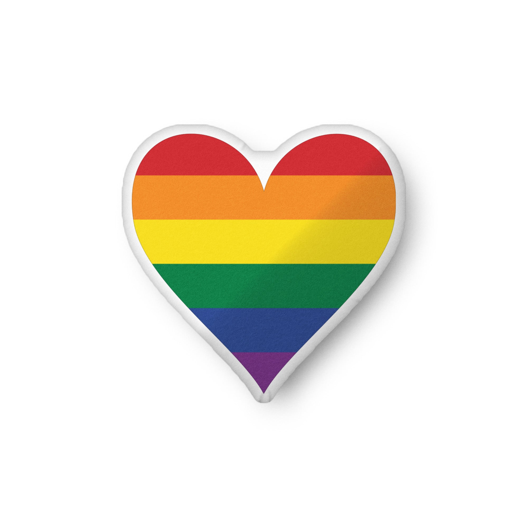 Custom-shaped pillow-Pride Rainbow Heart
