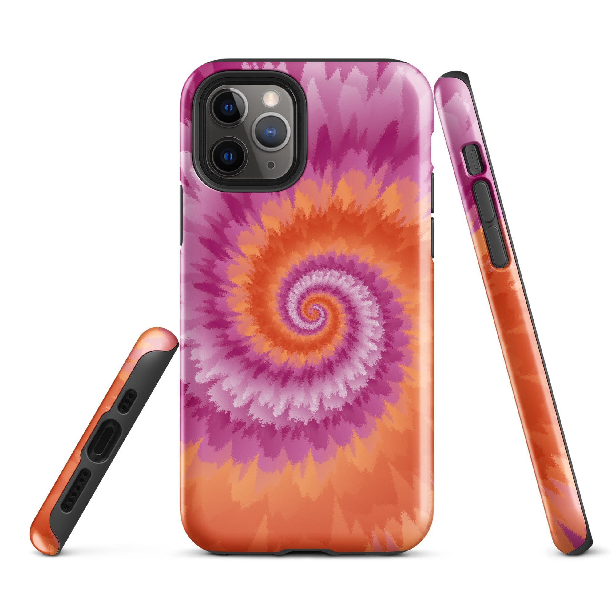 Tough Case for iPhone®-Tie Dye Spiral - Lesbian
