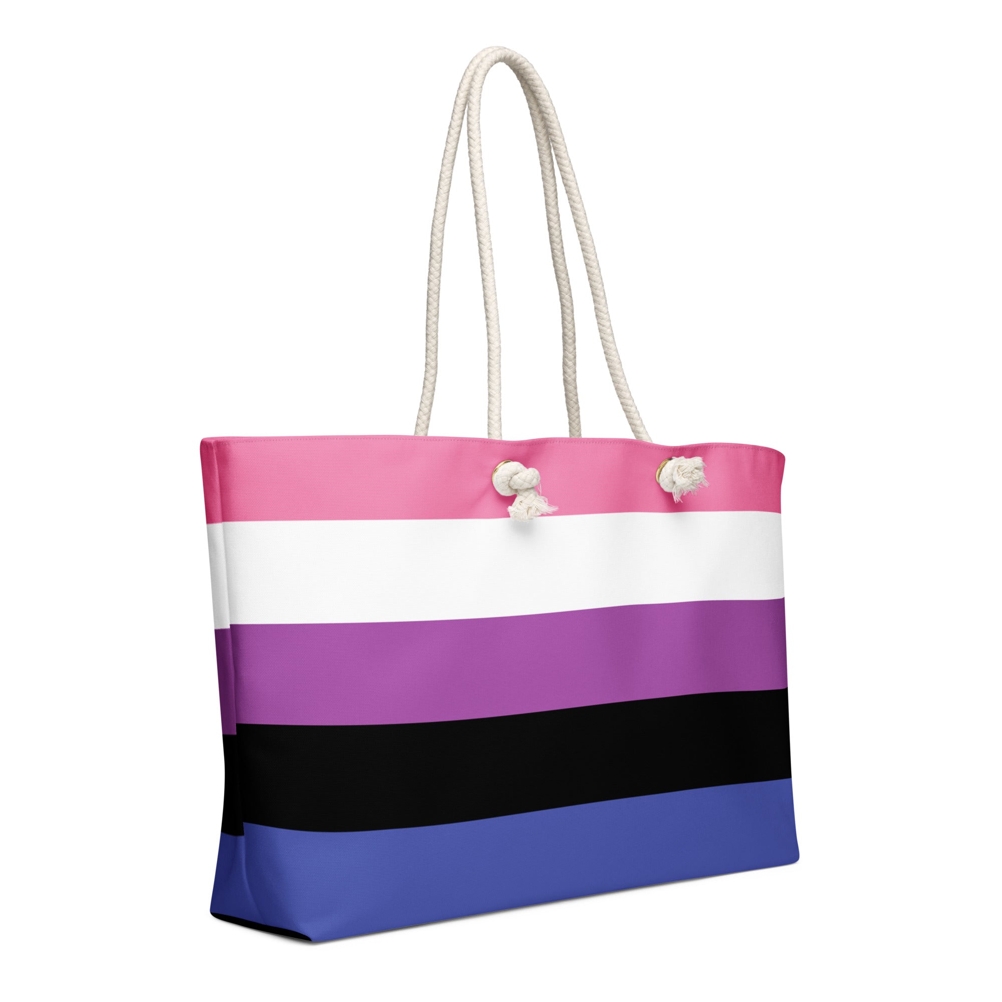 Oversized weekender bag-Genderfluid Flag