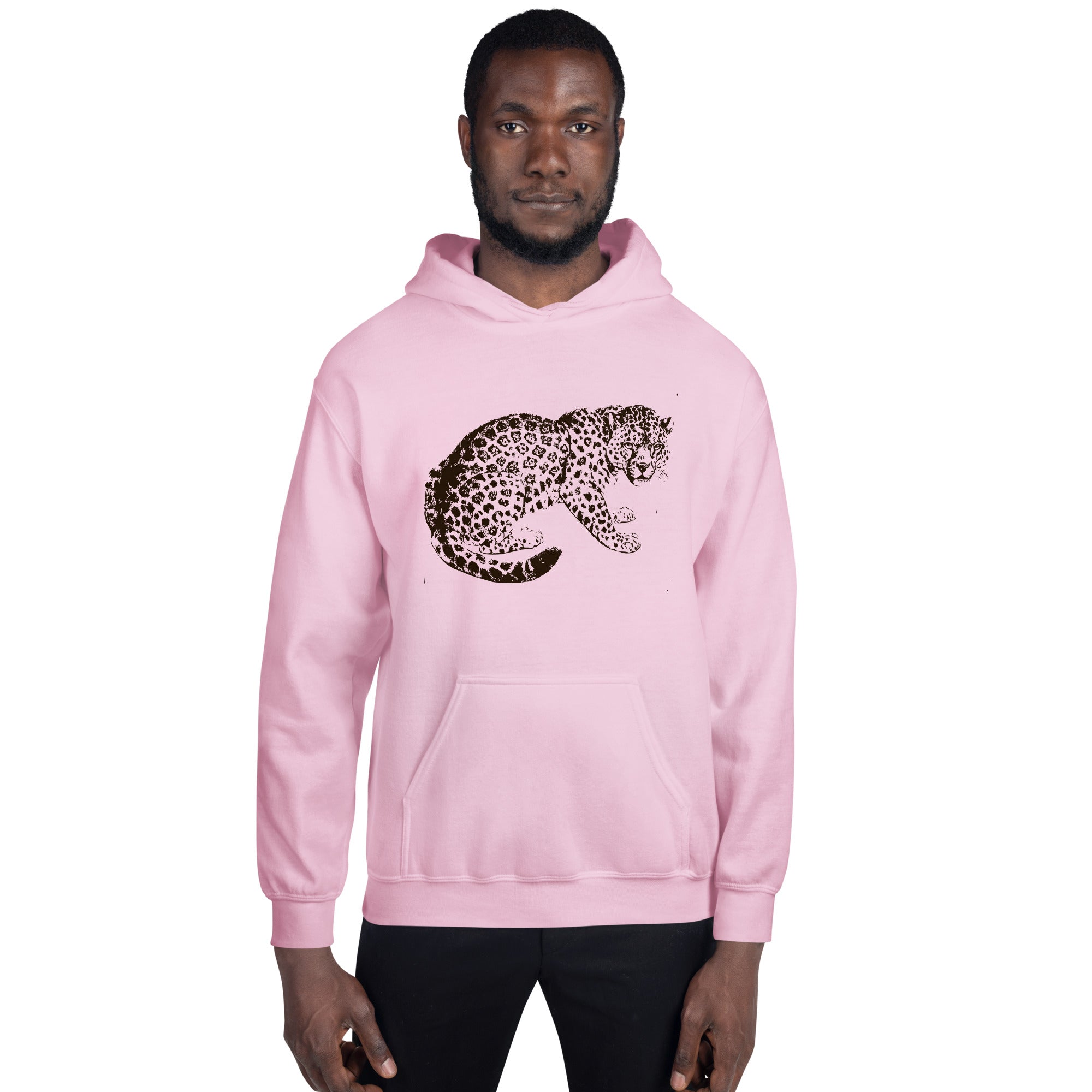 Unisex Hoodie- Hand Drawn Jaguar Mono