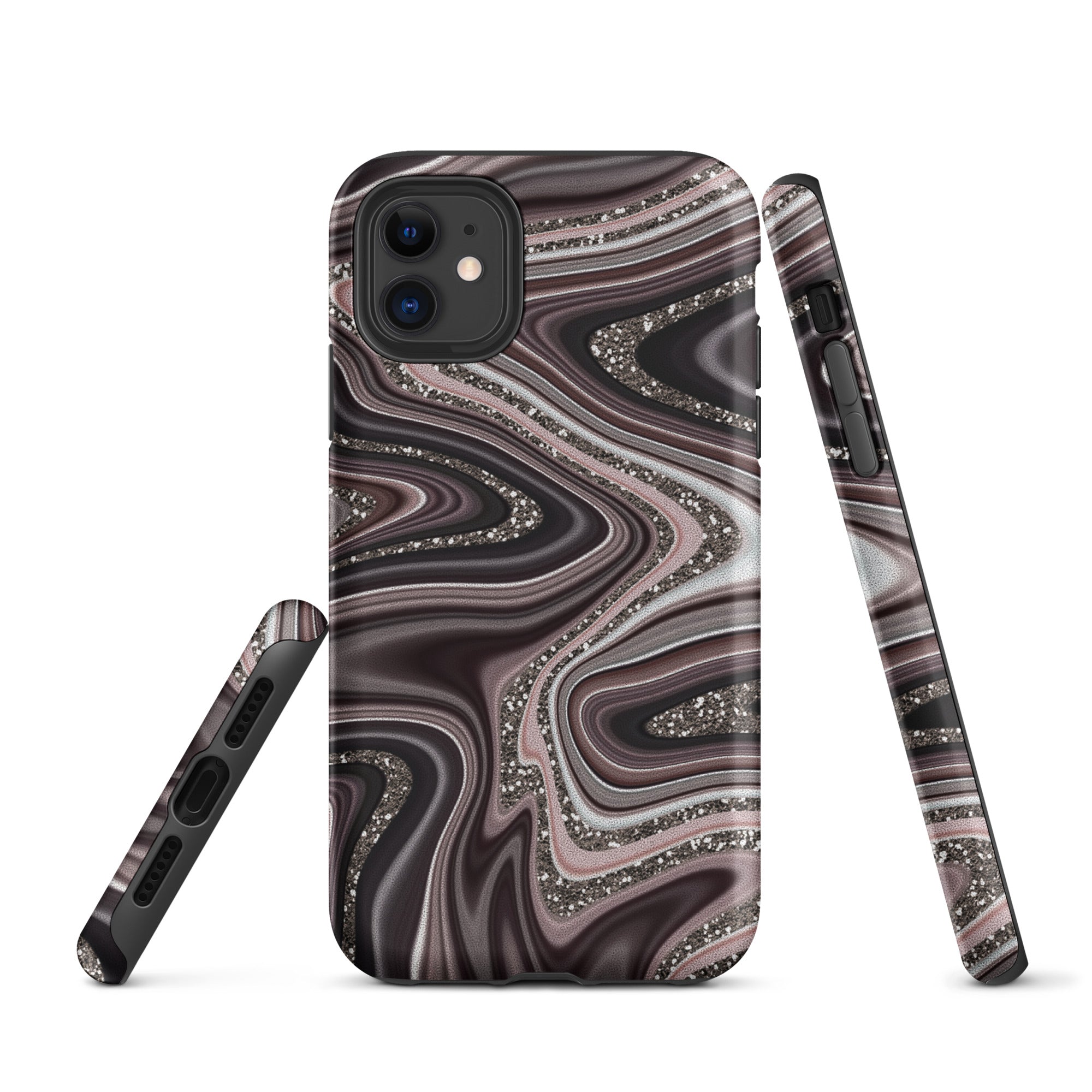 Tough Case for iPhone®- Abstract Leather