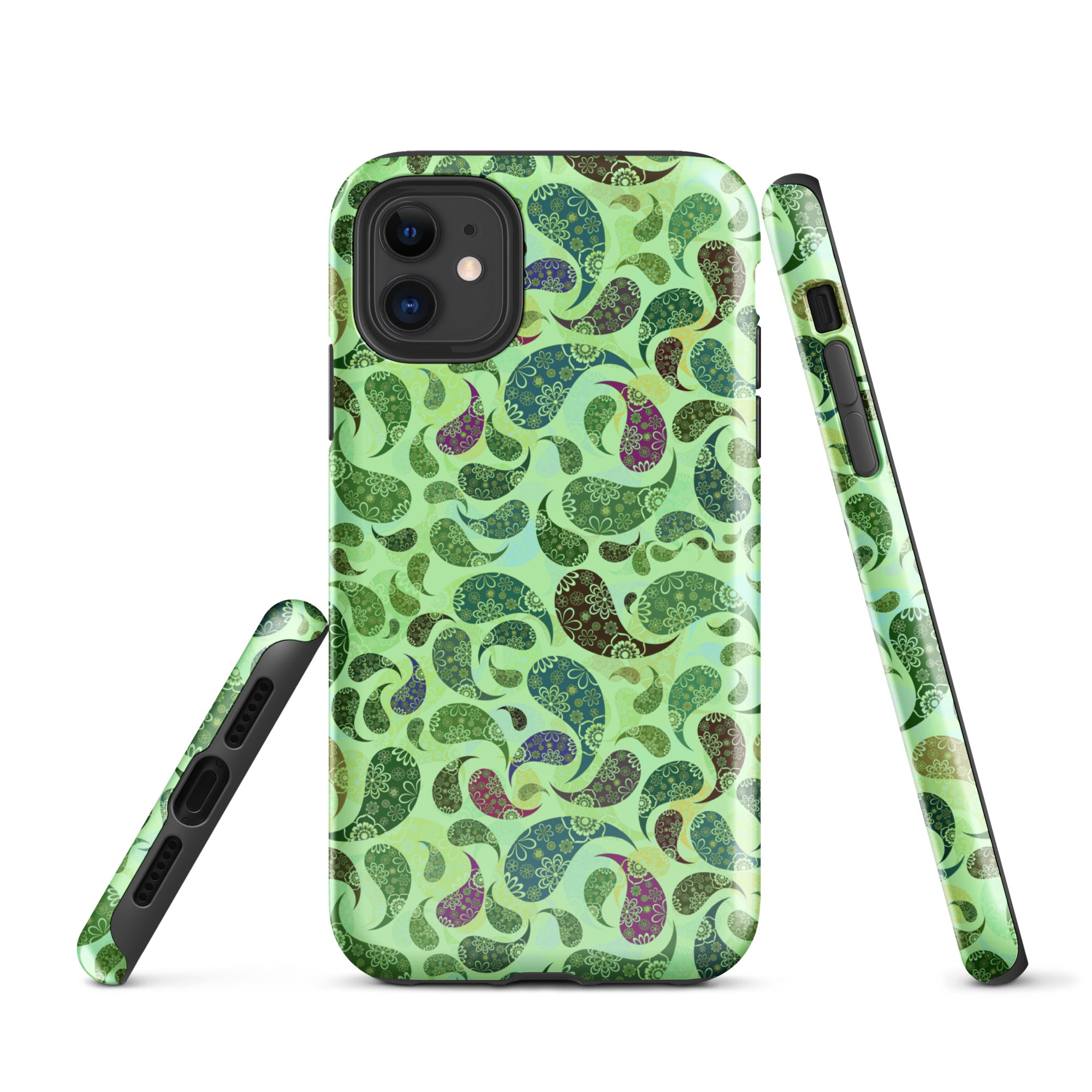 Tough Case for iPhone®- Paisley Green