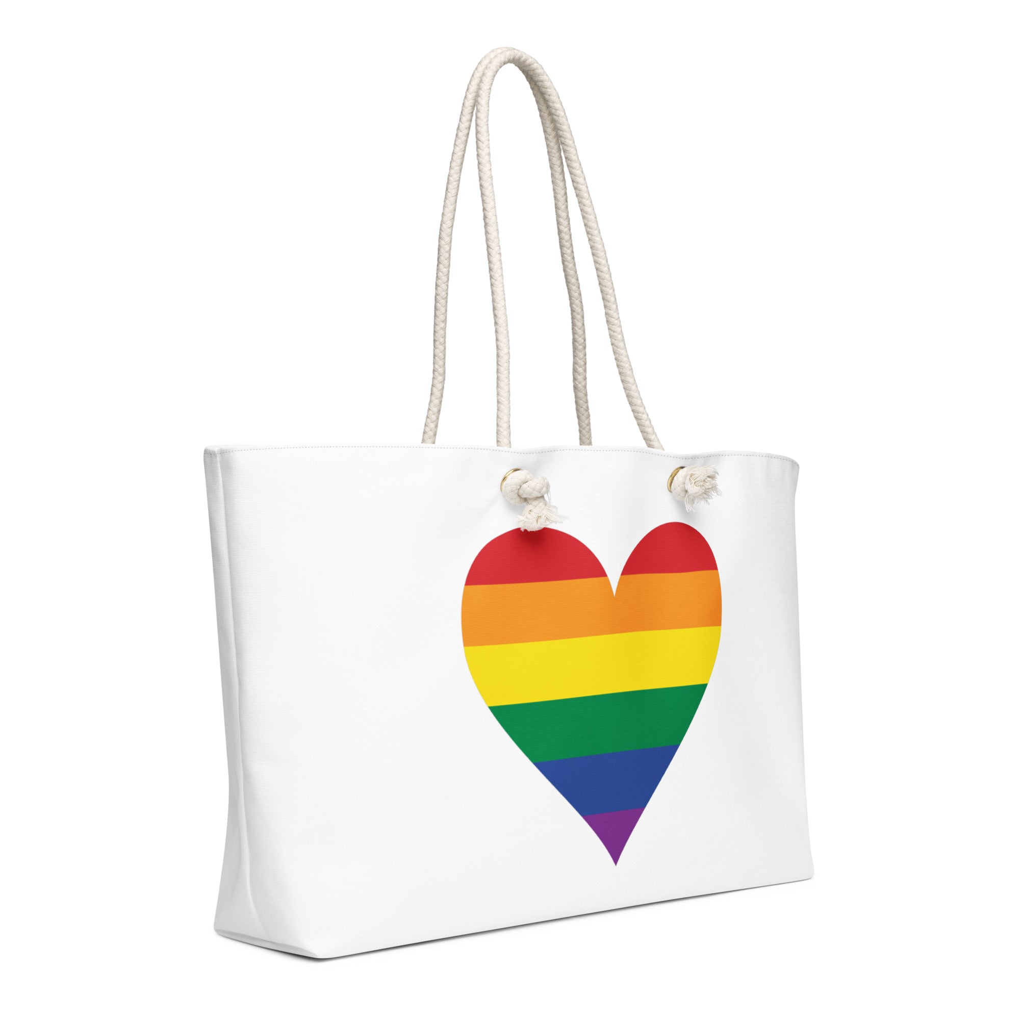 Oversized weekender bag-Rainbow Pride Heart