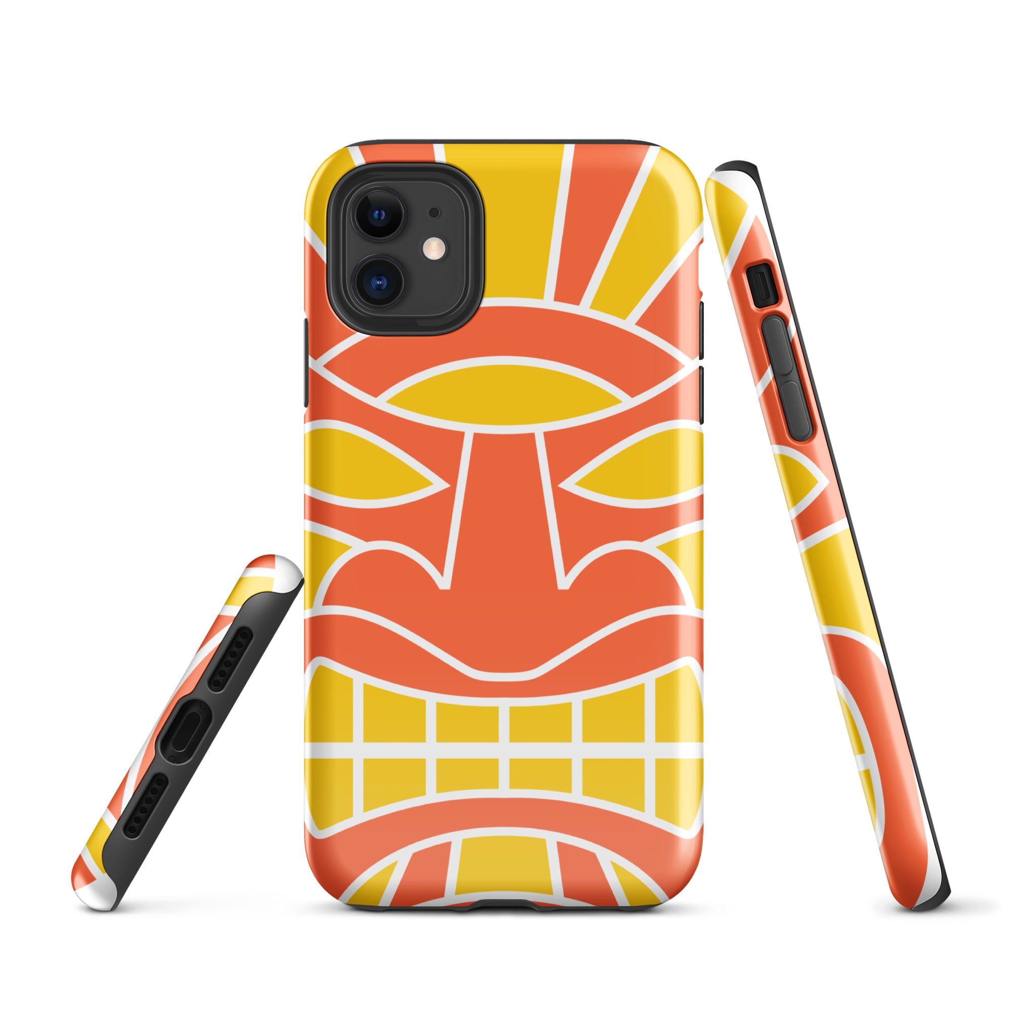 Tough Case for iPhone®- Totem Mask Orange
