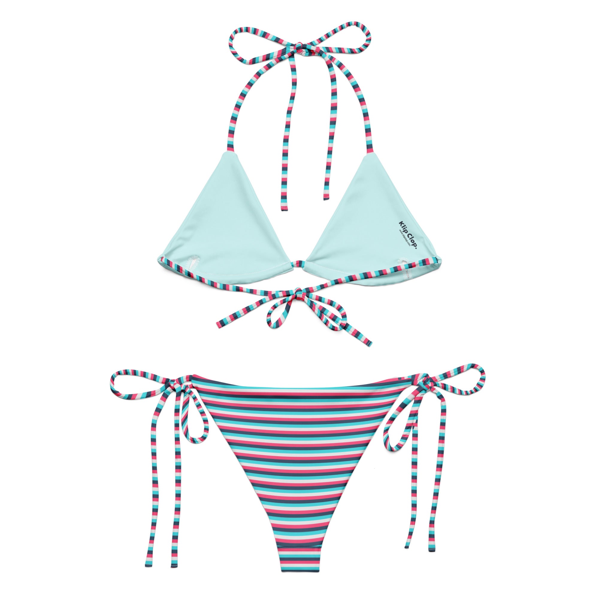 Recycled Colorful Striped String Bikini IV