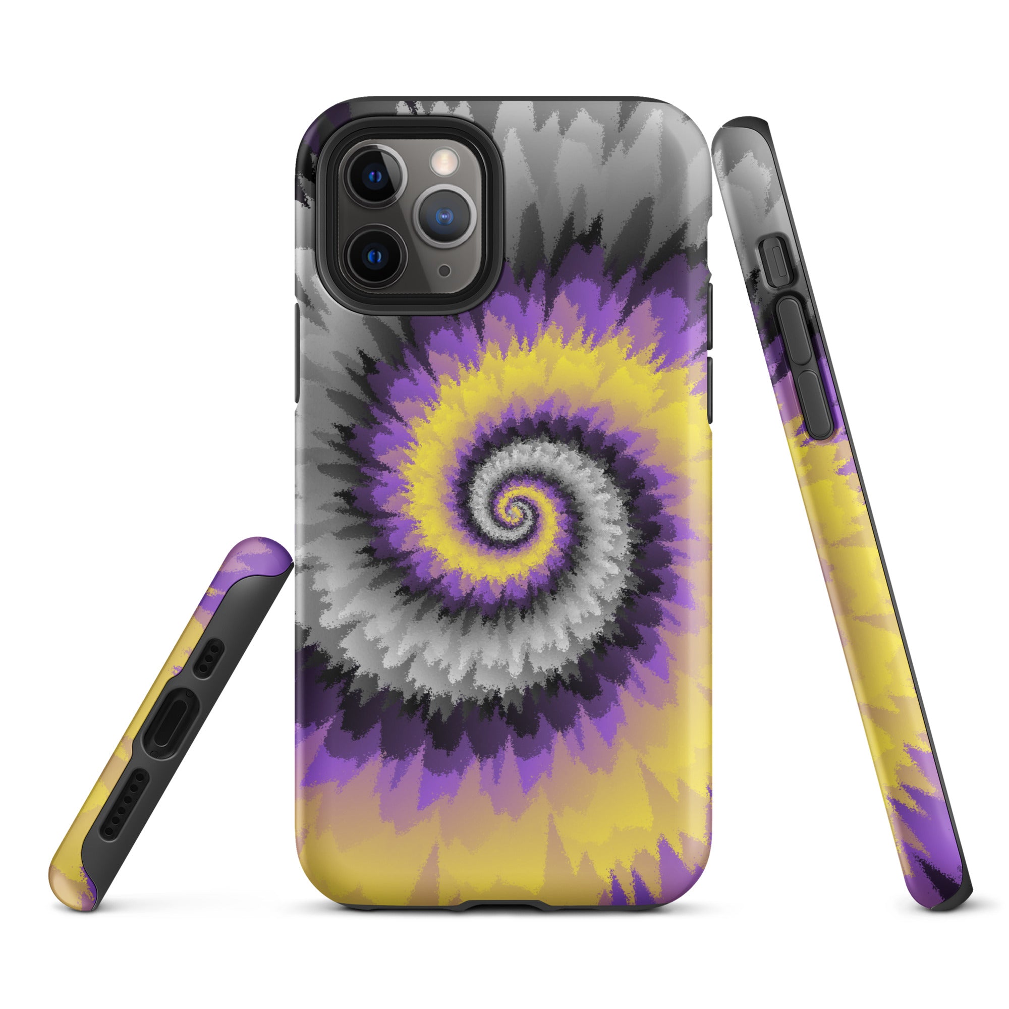 Tough Case for iPhone®-Tie Dye Spiral - Nonbinary