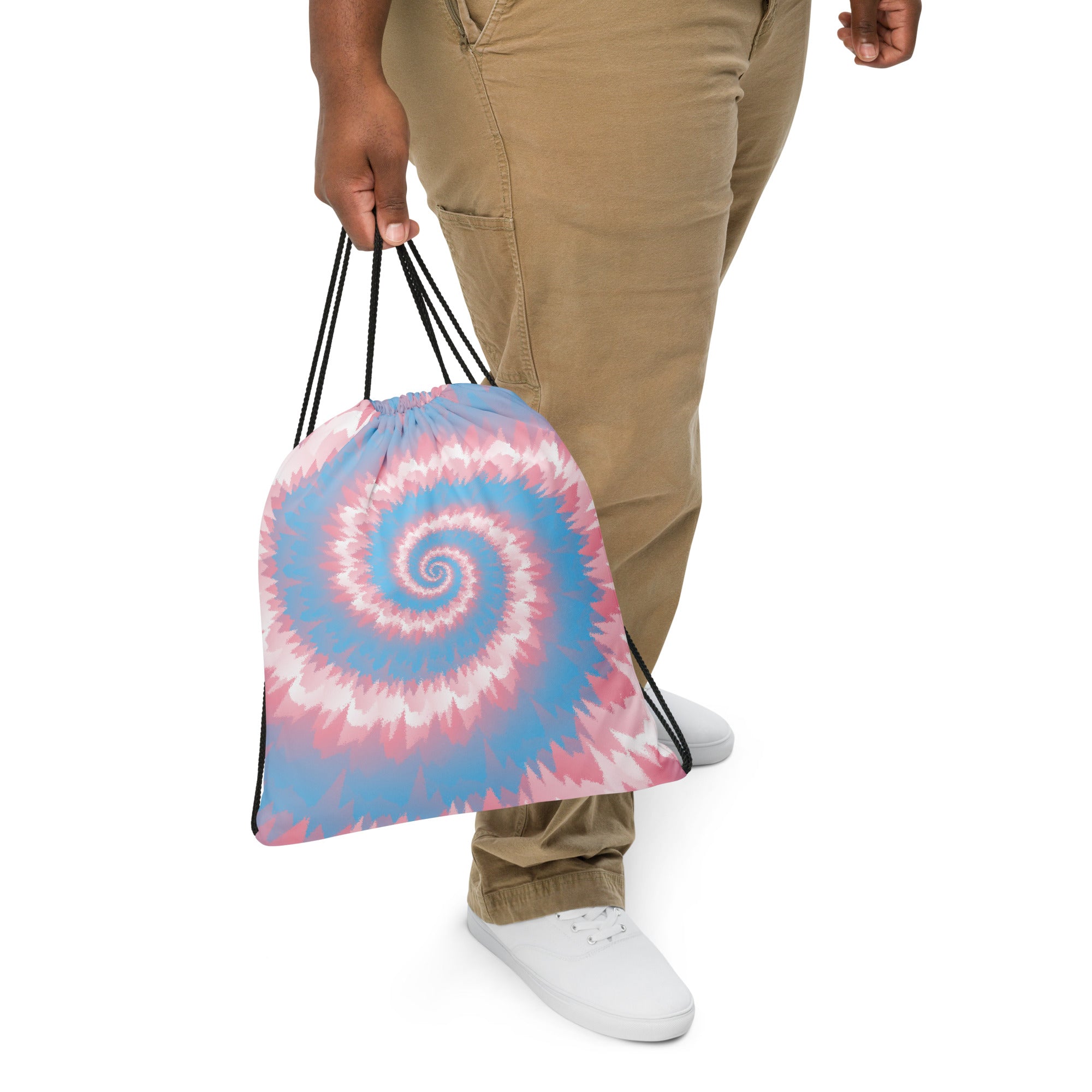 Drawstring Bag-Tie Dye Spiral-Transgender