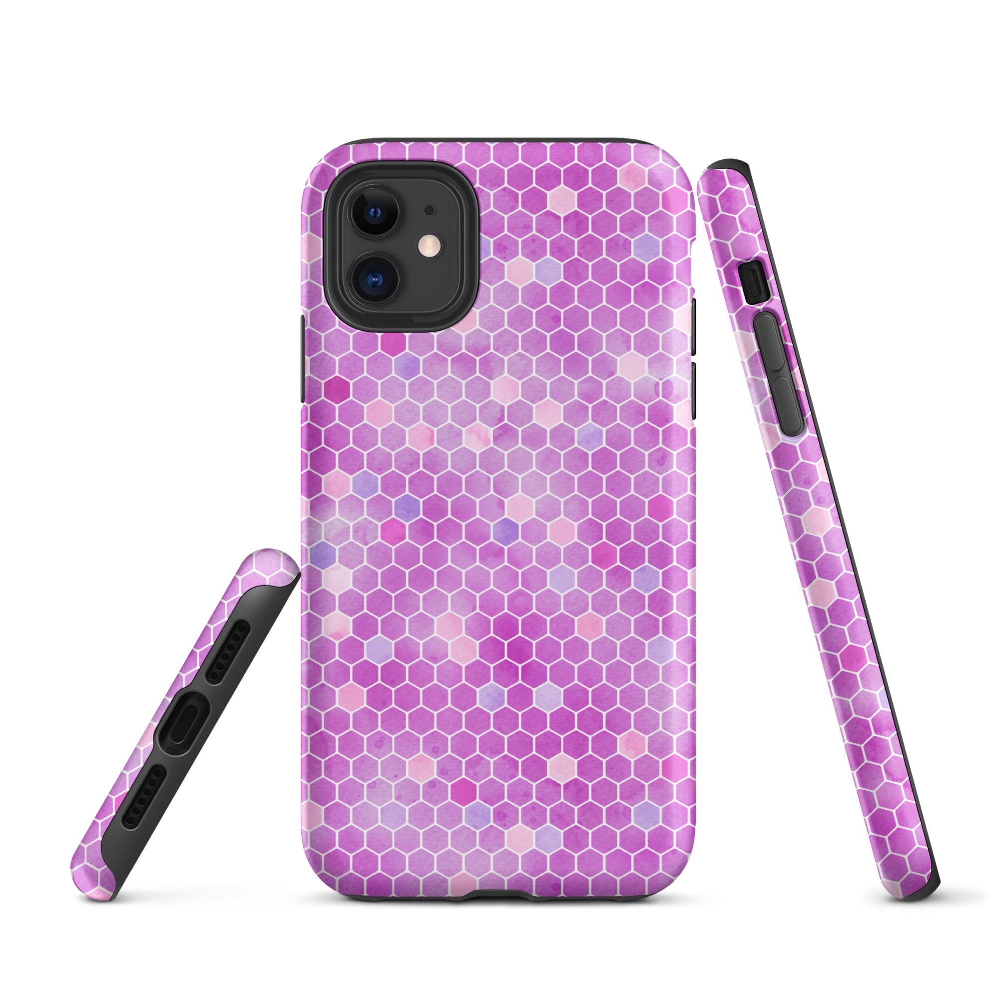 Tough Case for iPhone®- Honeycomb Pink