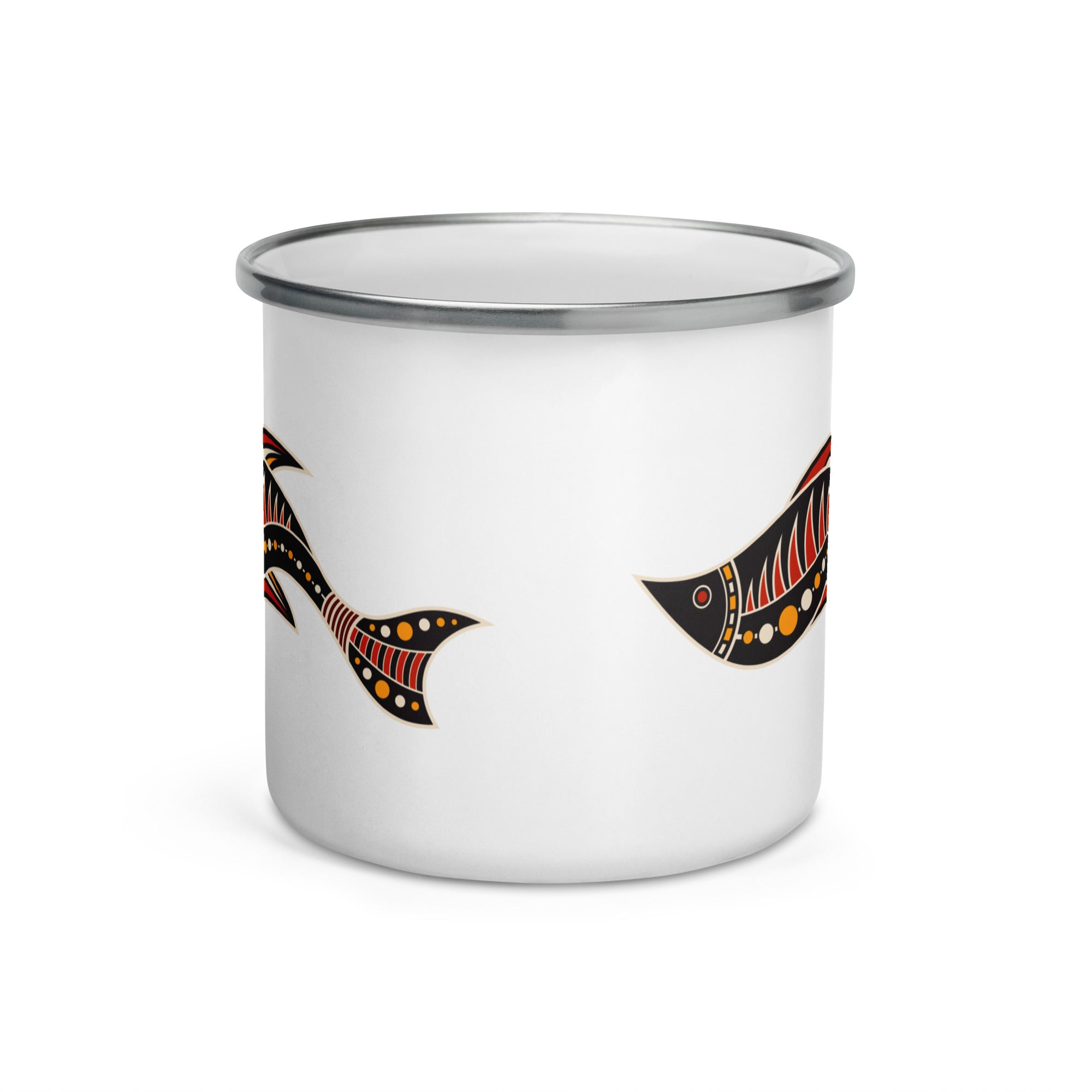 Enamel Mug- Australian Tribal Painting Fish Figure II