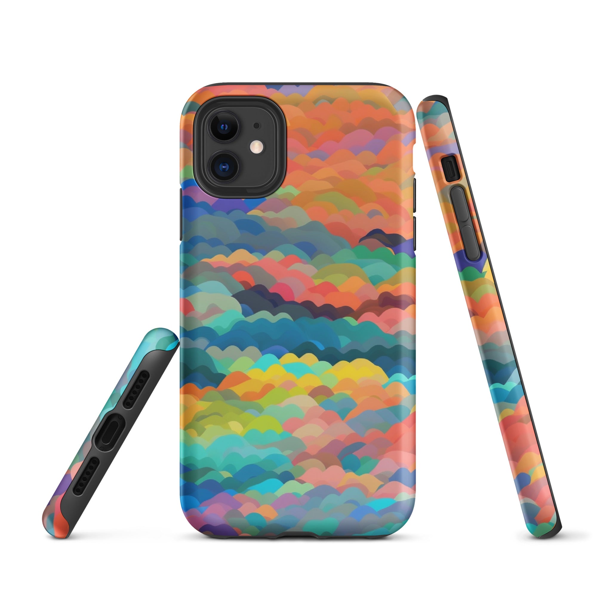 Tough Case for iPhone®- Rainbow Cloud Pattern I