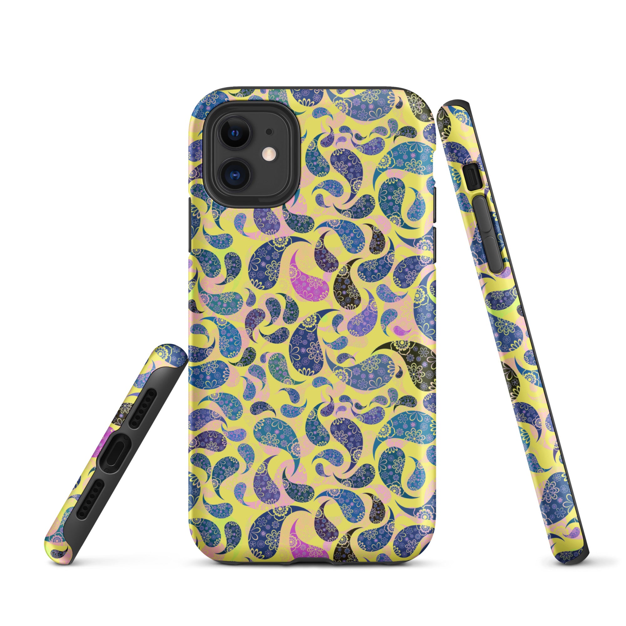 Tough Case for iPhone®- Paisley Dark Yellow