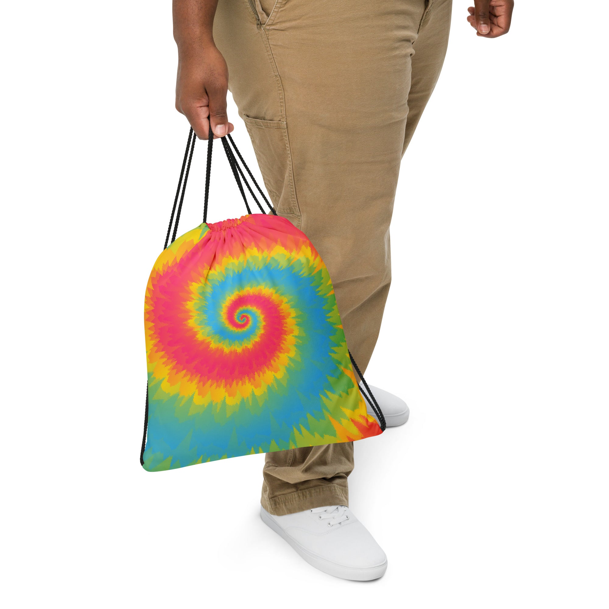 Drawstring Bag-Tie Dye Spiral-Pansexual