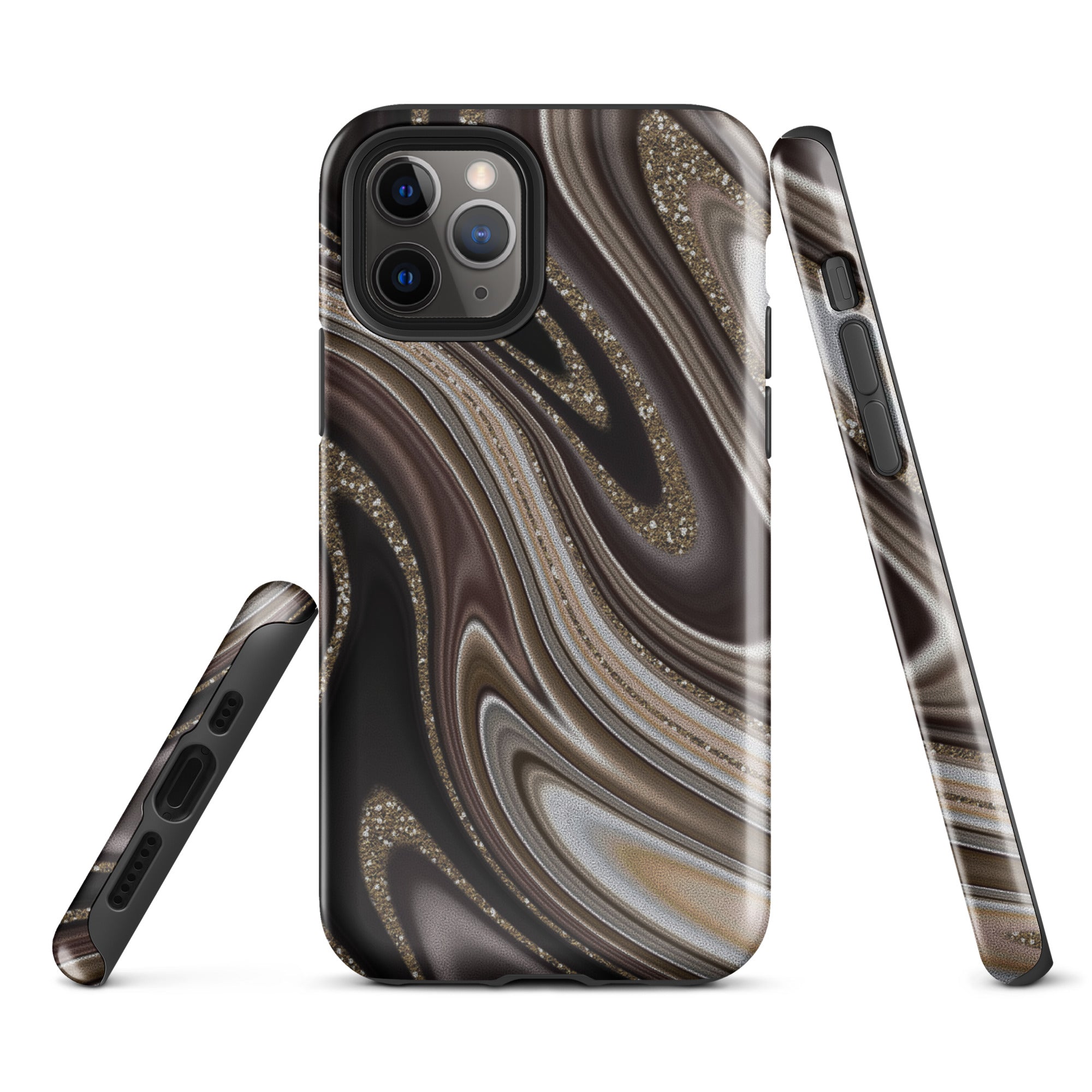 Tough Case for iPhone®- Abstract leather