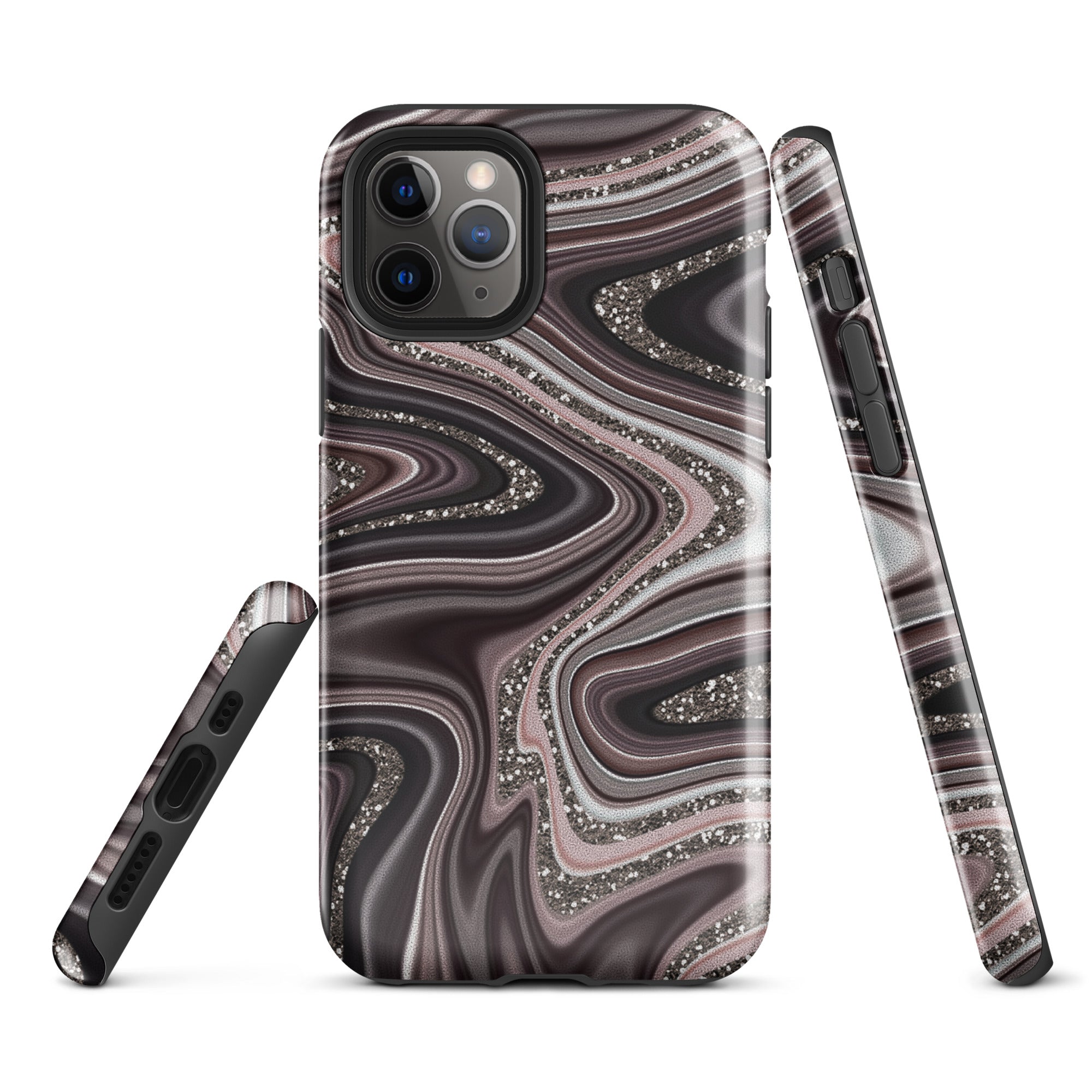 Tough Case for iPhone®- Abstract Leather