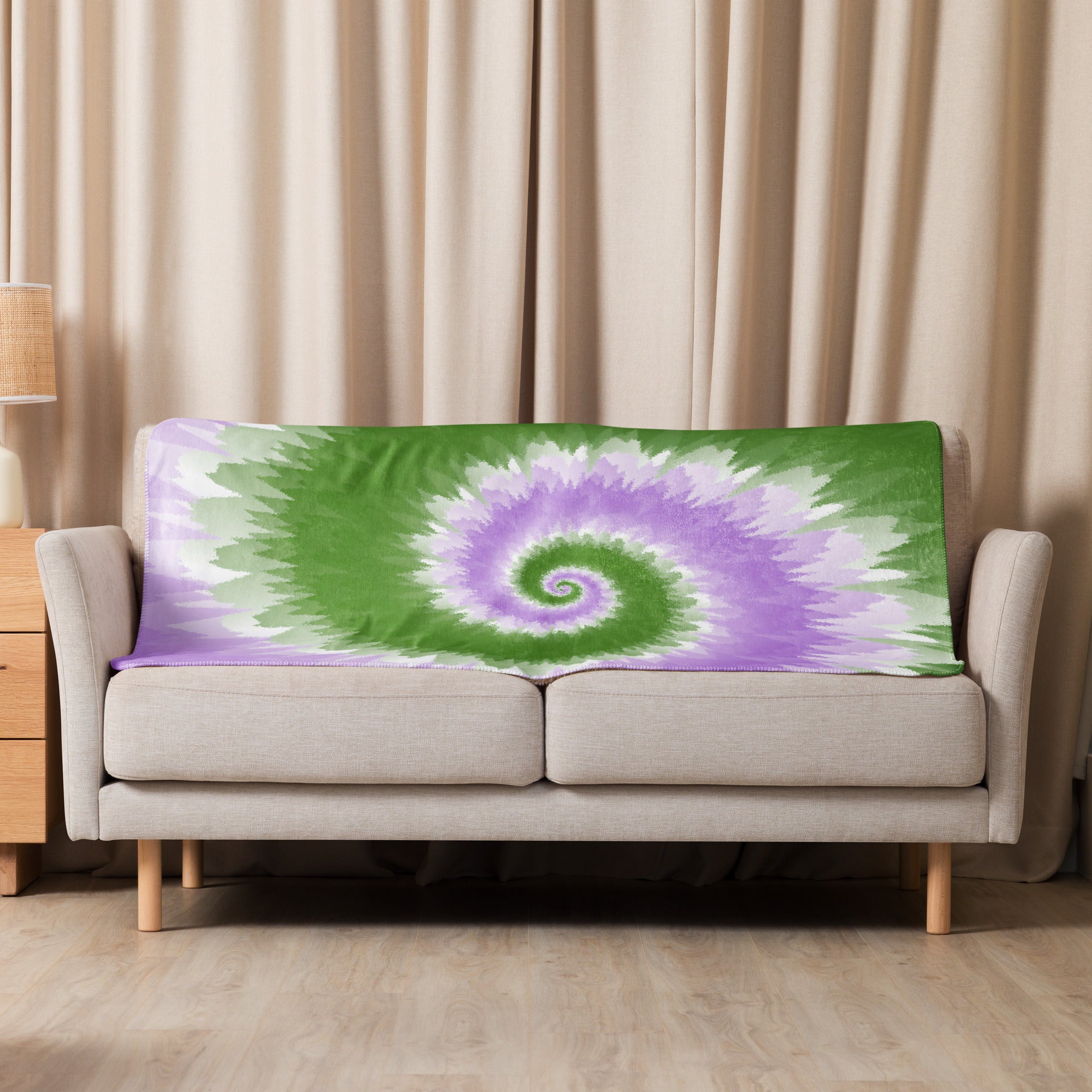 Sherpa blanket- Tie Dye Spiral-Genderqueer