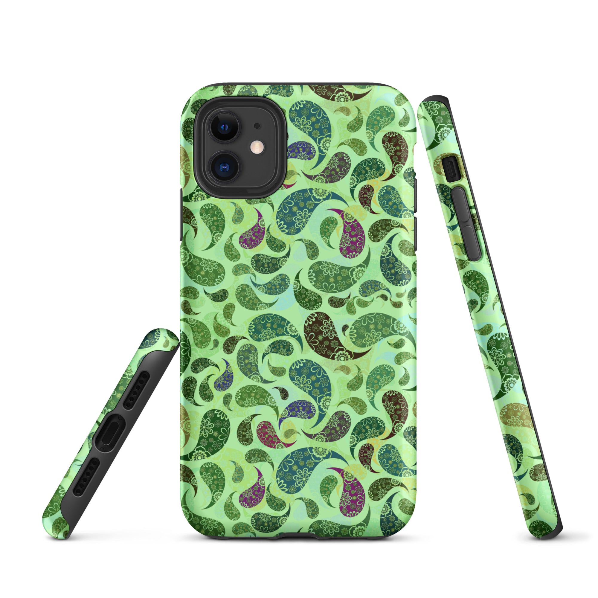 Tough Case for iPhone®- Paisley Green