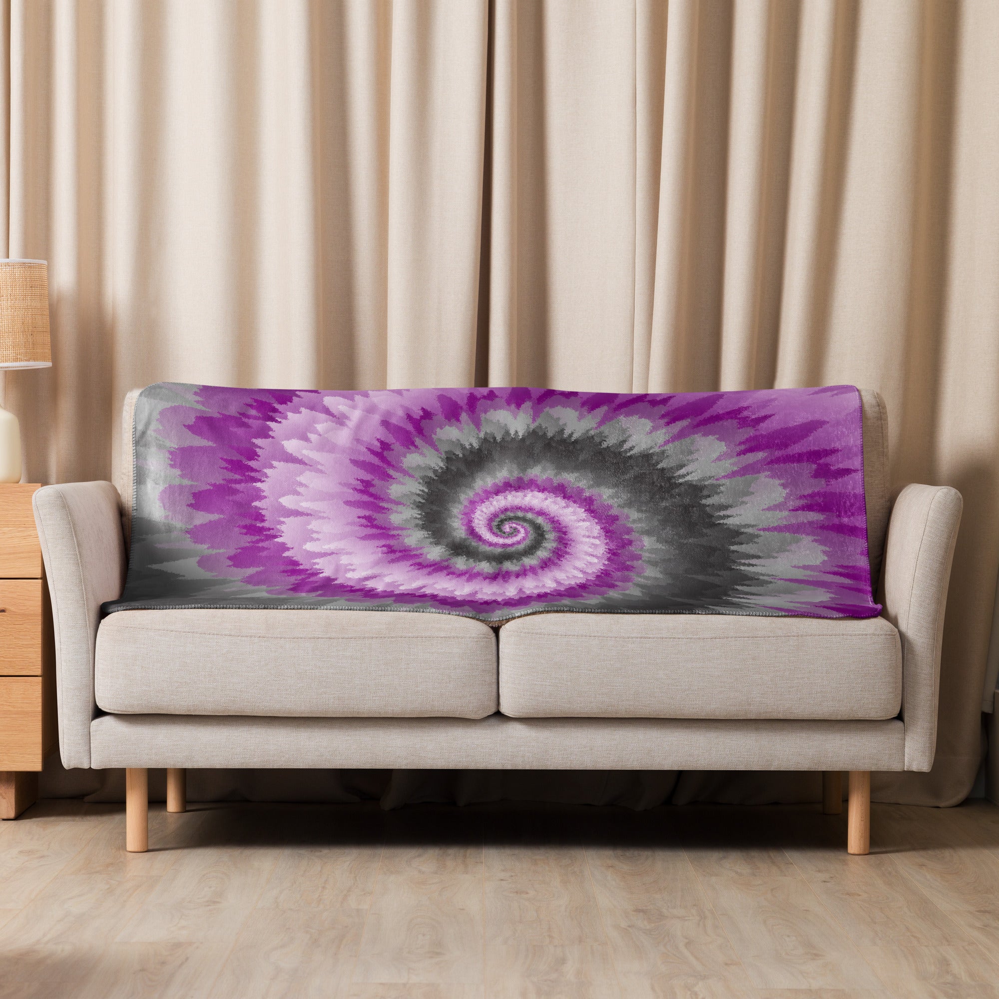 Sherpa blanket- Tie Dye Spiral-Demisexual