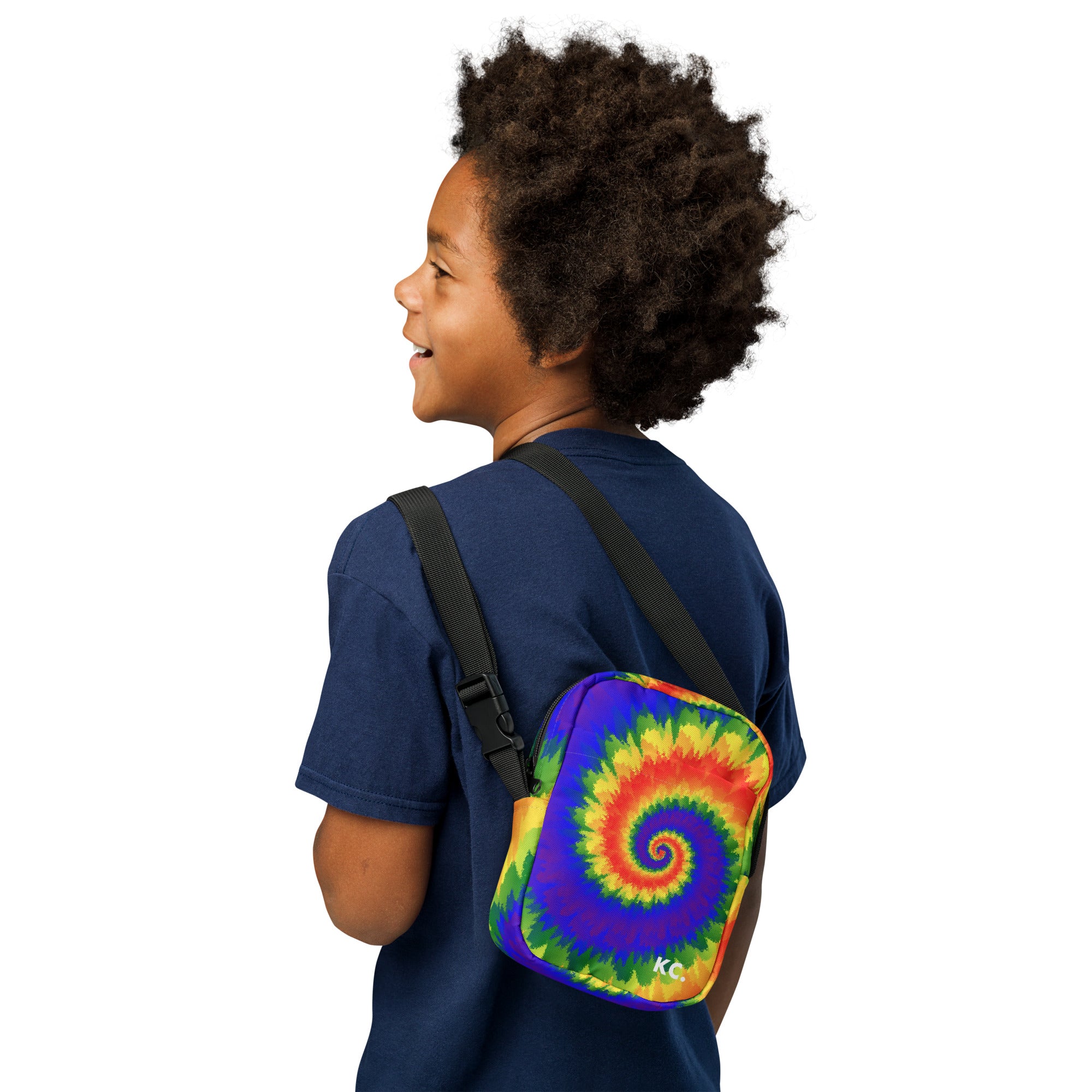 Utility crossbody bag-Tie Dye Spiral - LGBTQ