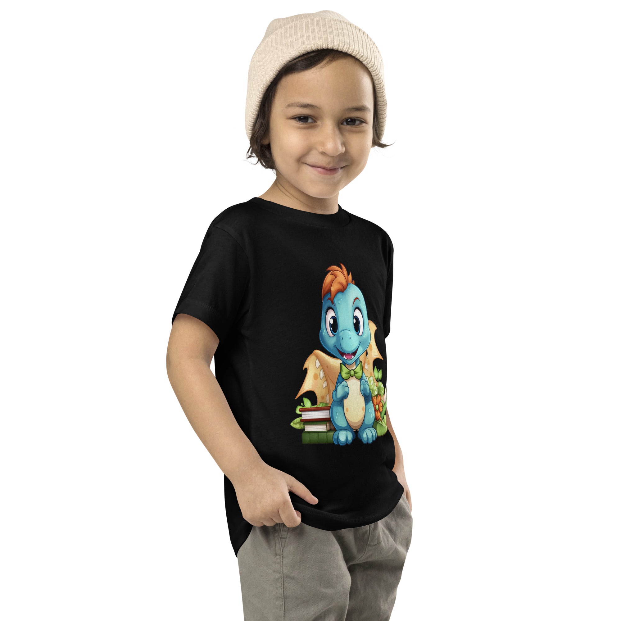 Toddler Short Sleeve Tee- Cute Dinosaur