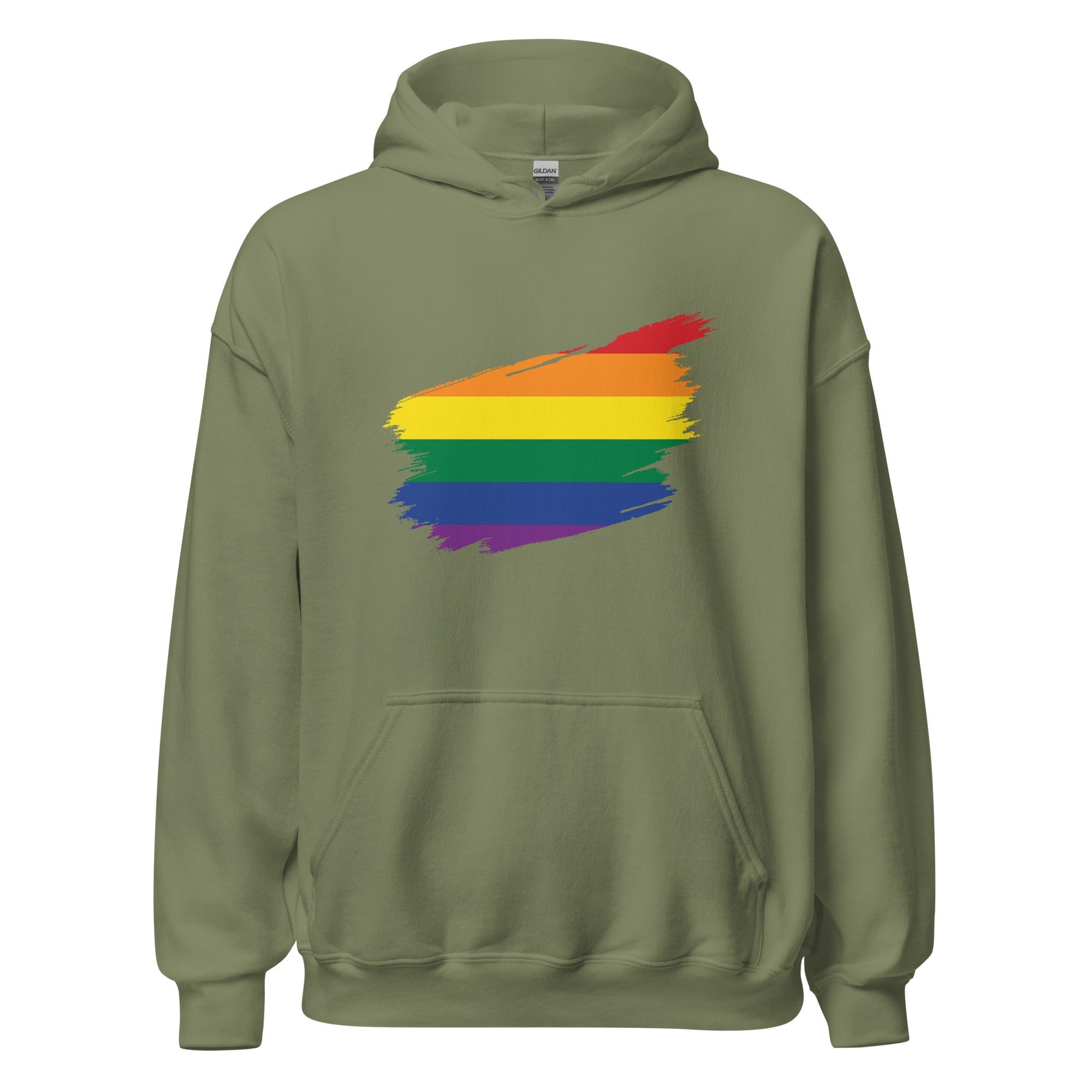Unisex Hoodie-Pride Rainbow Grunge Flag