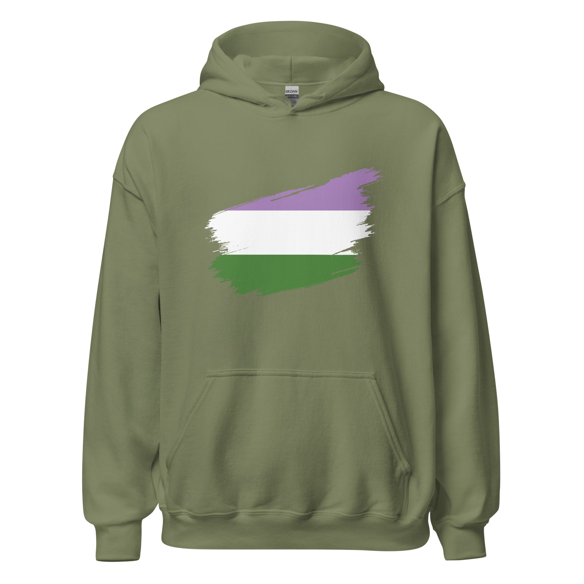 Unisex Hoodie-Genderqueer Grunge Flag