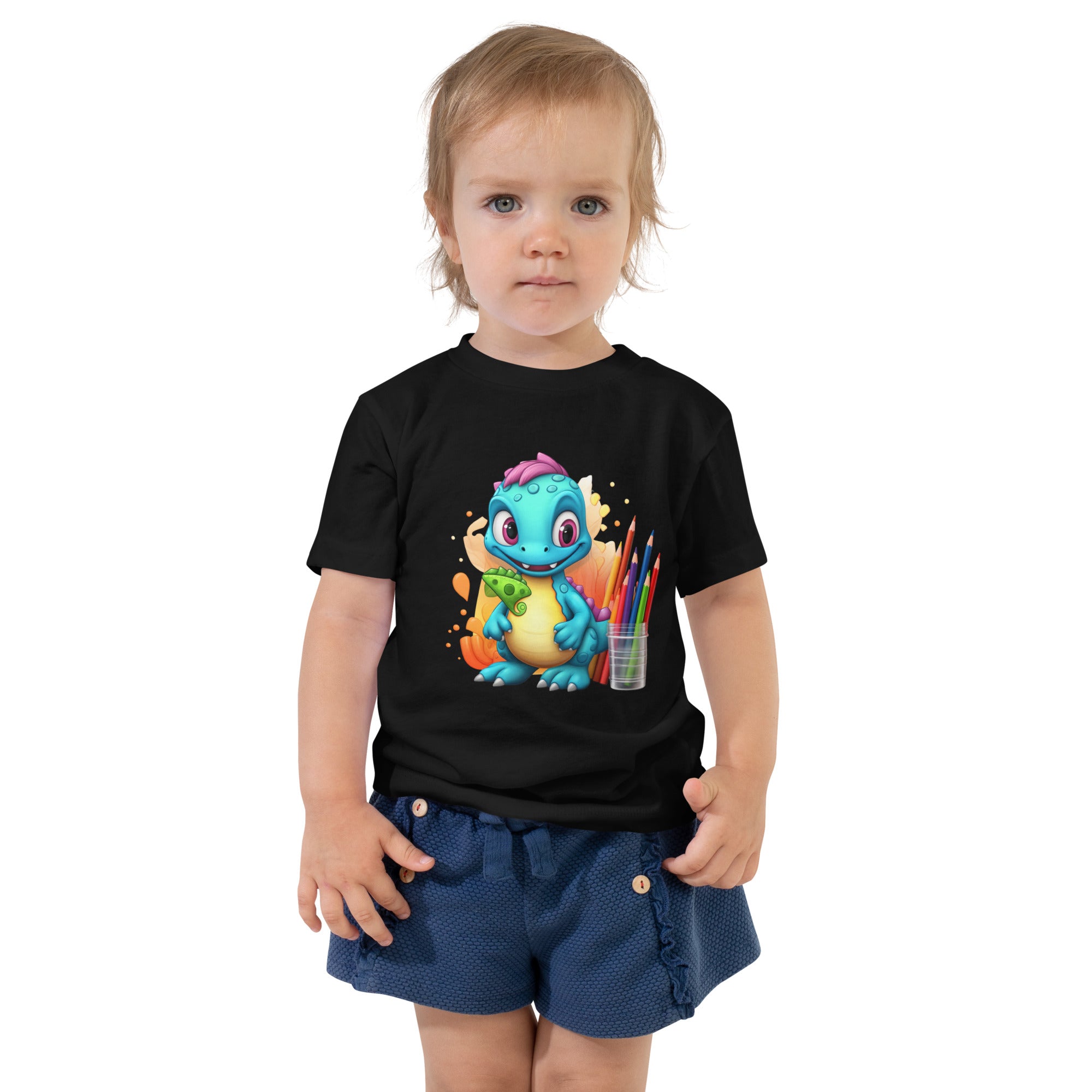 Toddler Short Sleeve Tee- Cute Dinosaur