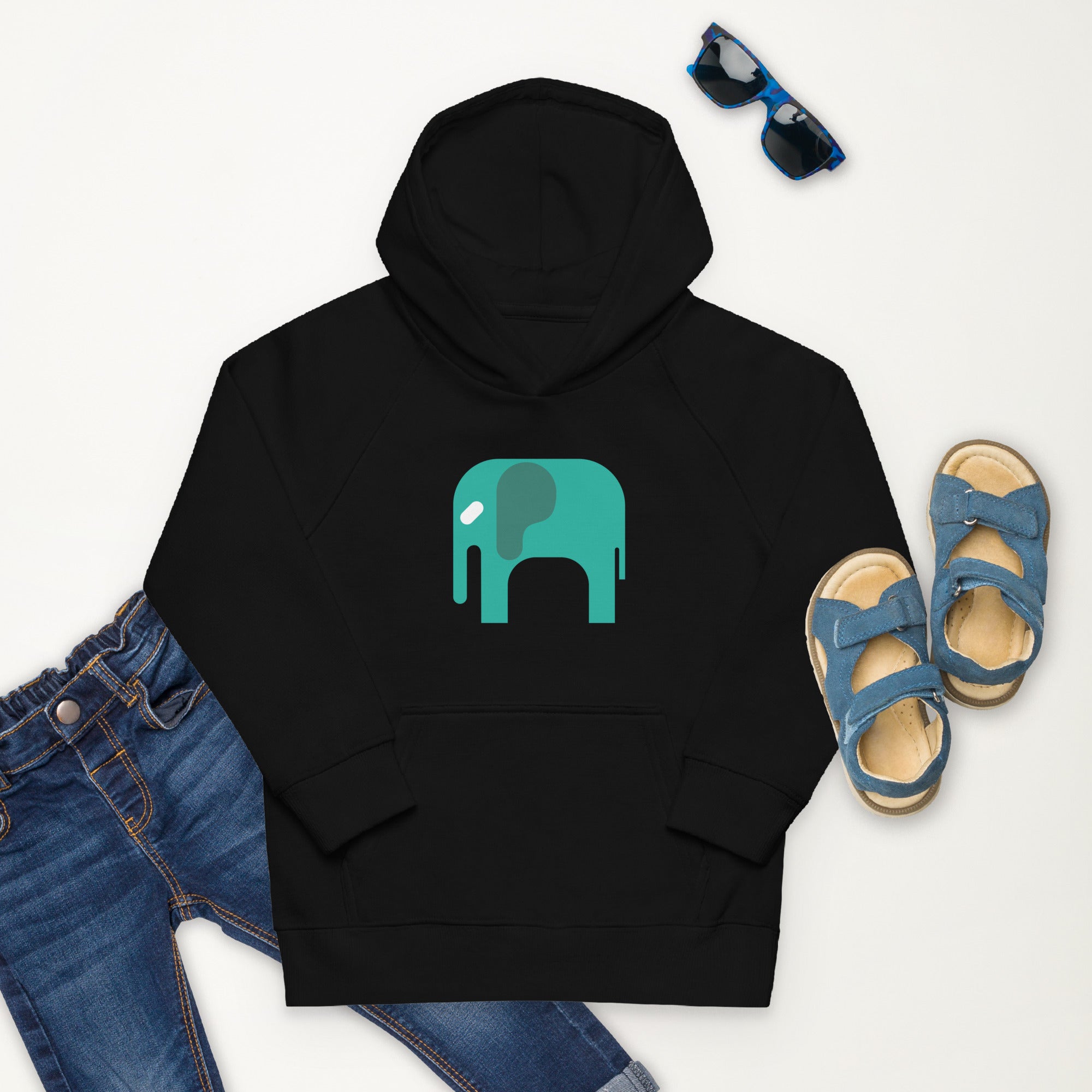 Kids eco hoodie-Elephant