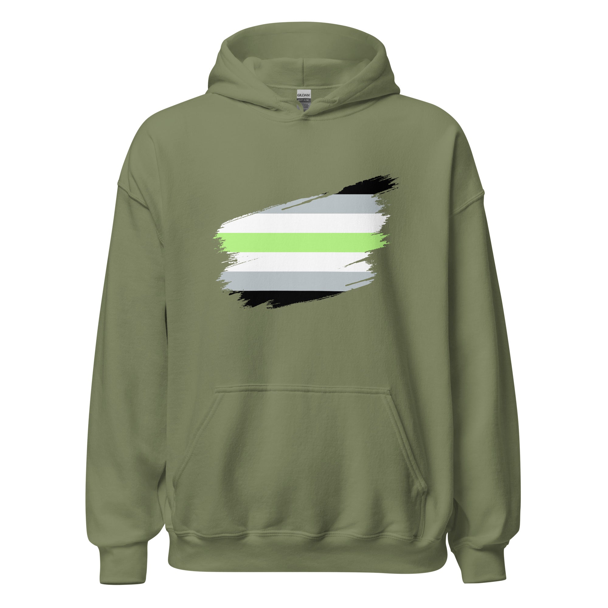 Unisex Hoodie-Agender Grunge Flag