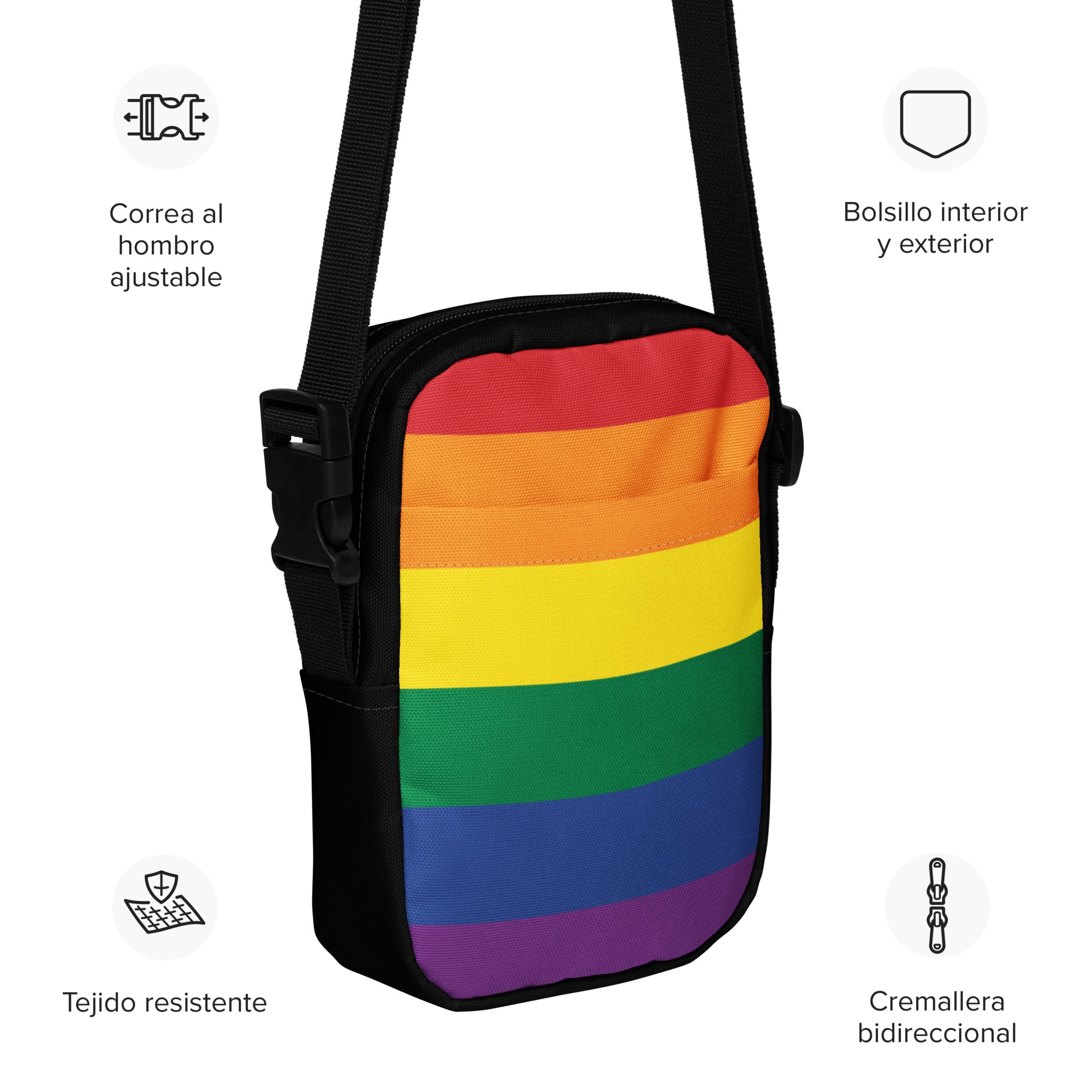 Utility crossbody bag- Pride Rainbow