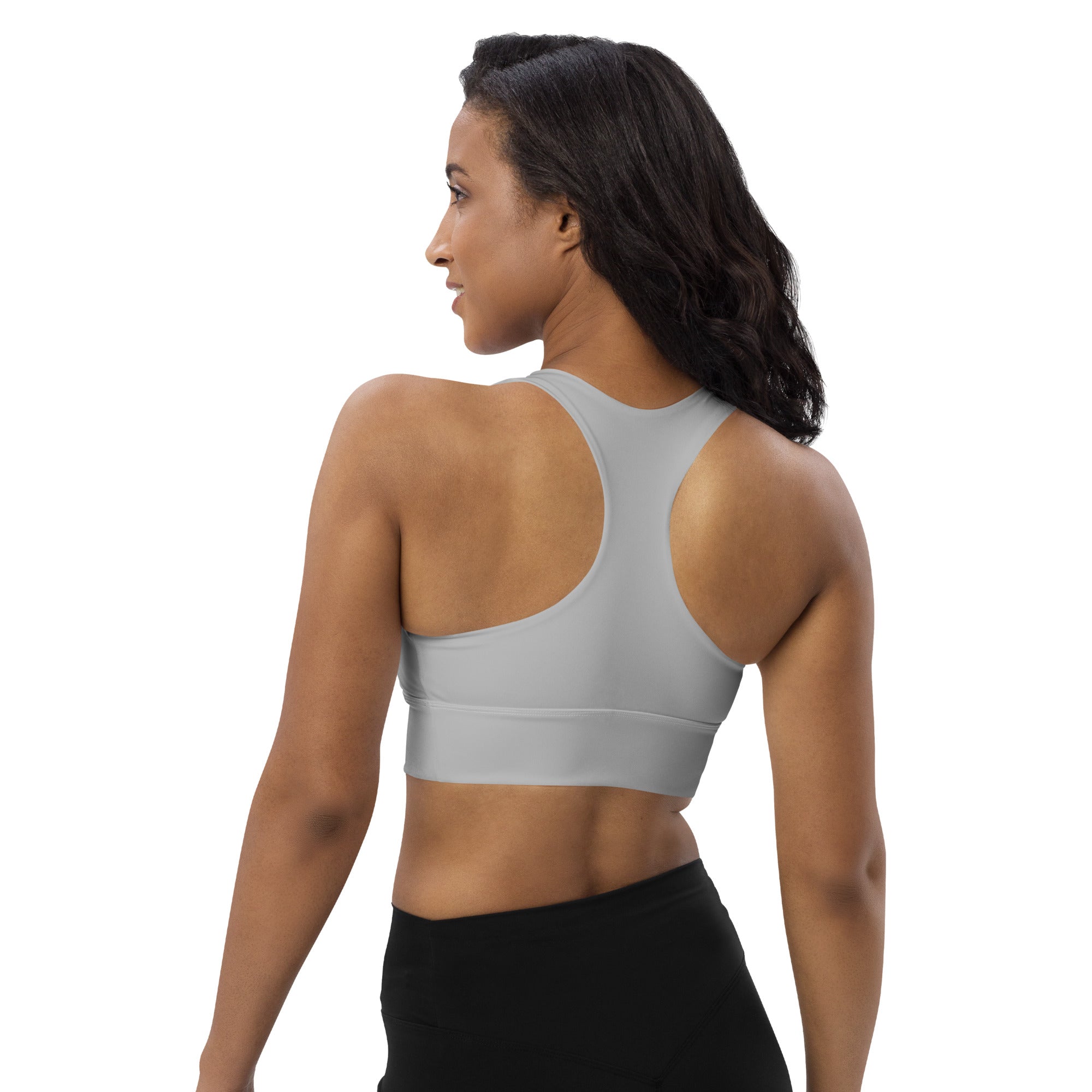 Longline sports bra- Silver