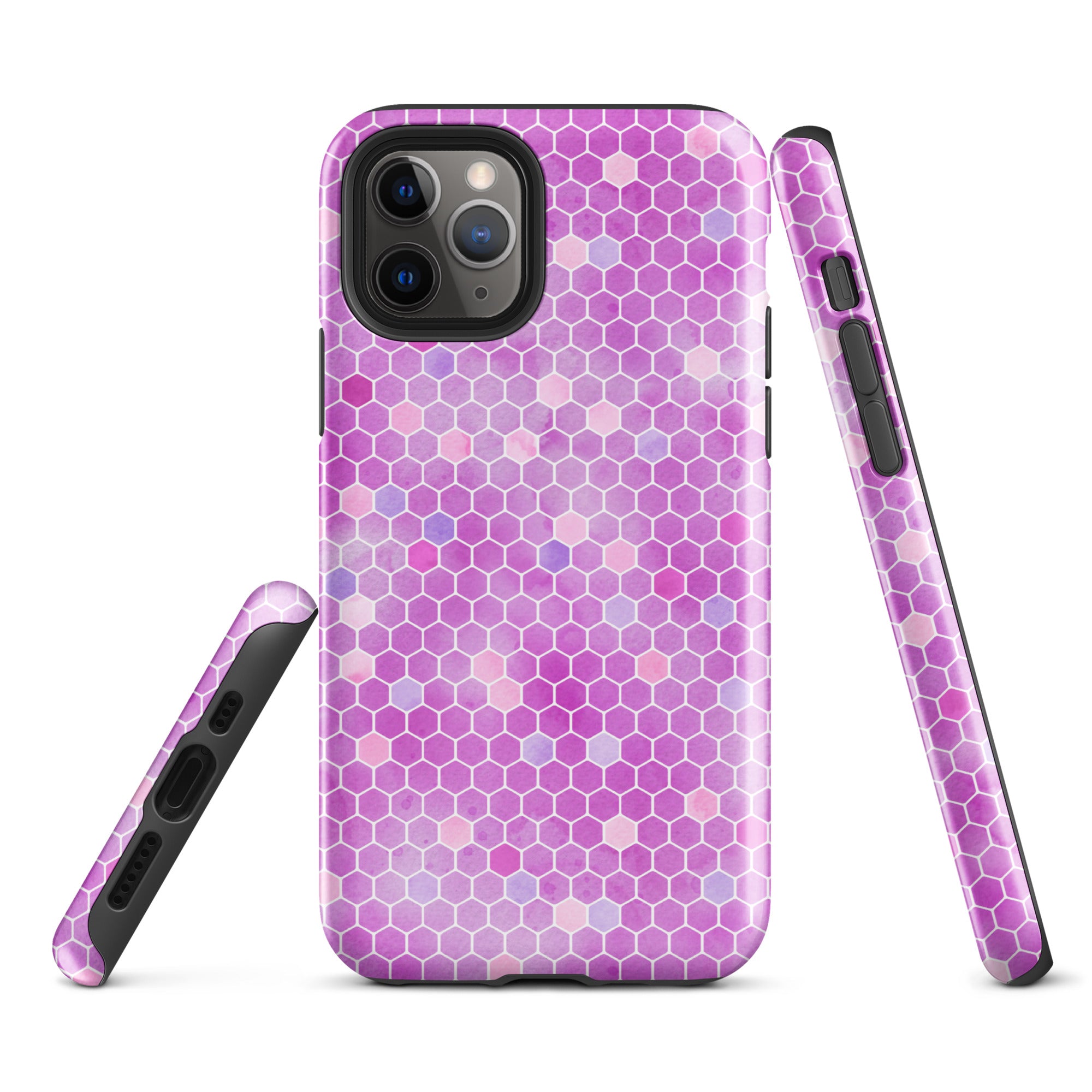 Tough Case for iPhone®- Honeycomb Pink