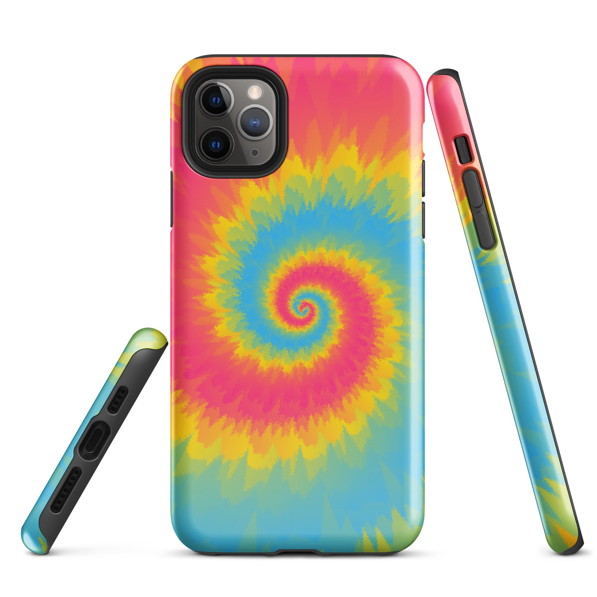 Tough Case for iPhone®-Tie Dye Spiral - Pansexual