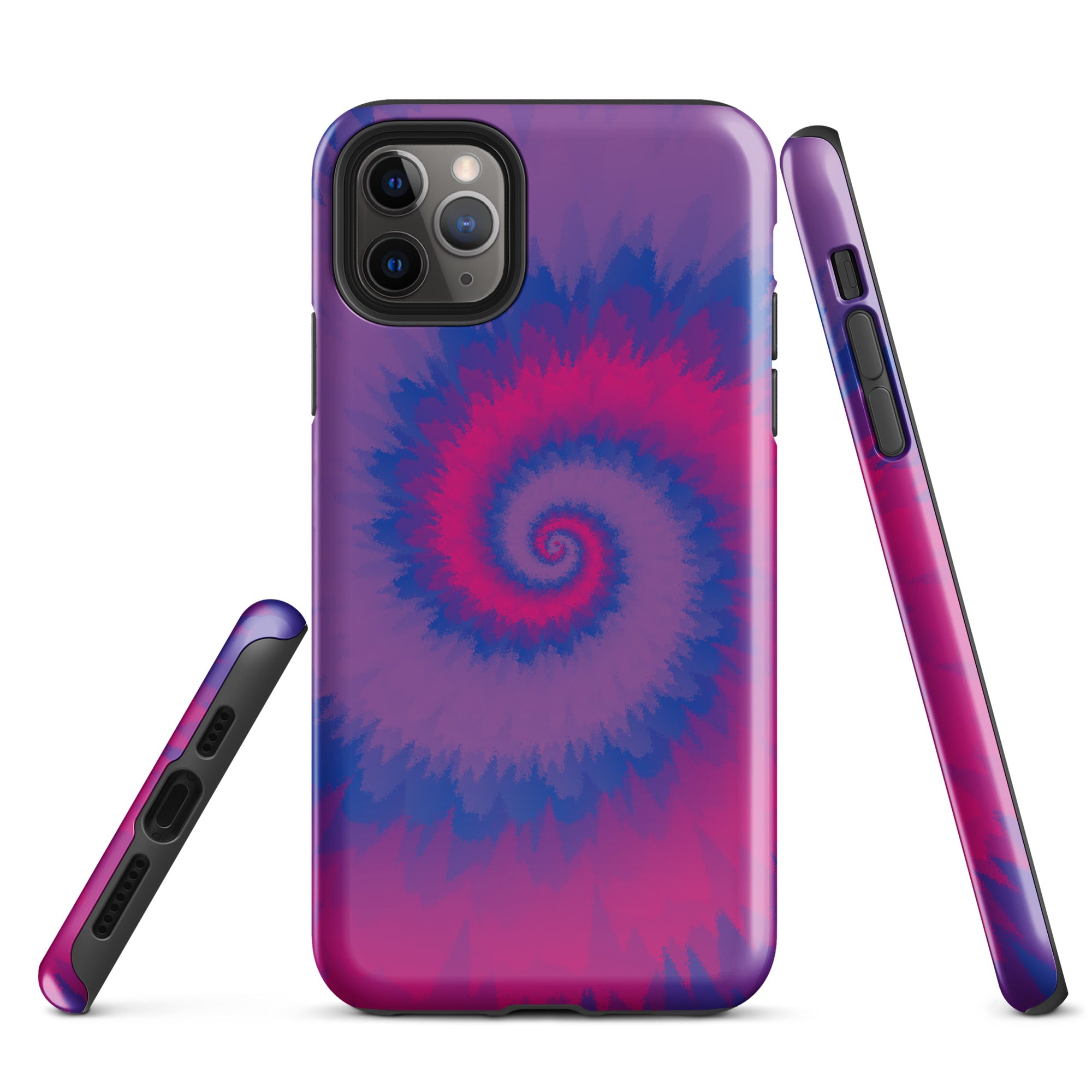 Tough Case for iPhone®-Tie Dye Spiral - Bisexual