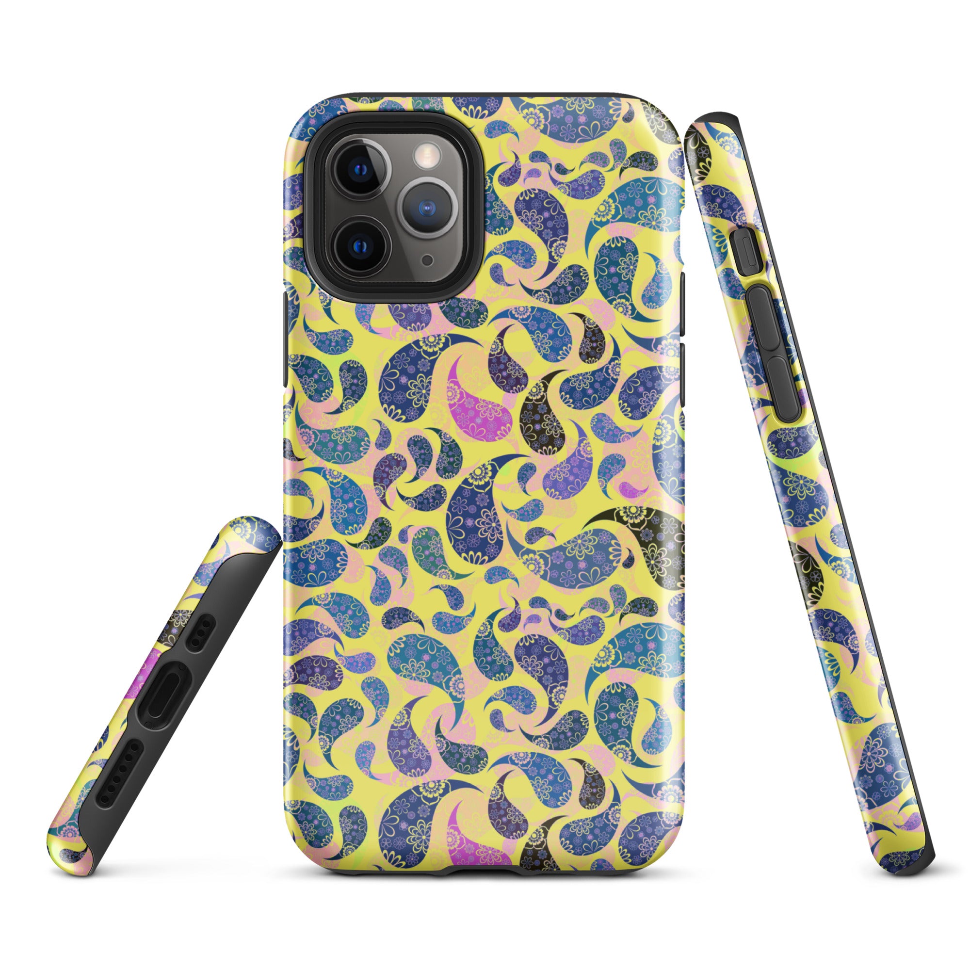 Tough Case for iPhone®- Paisley Dark Yellow