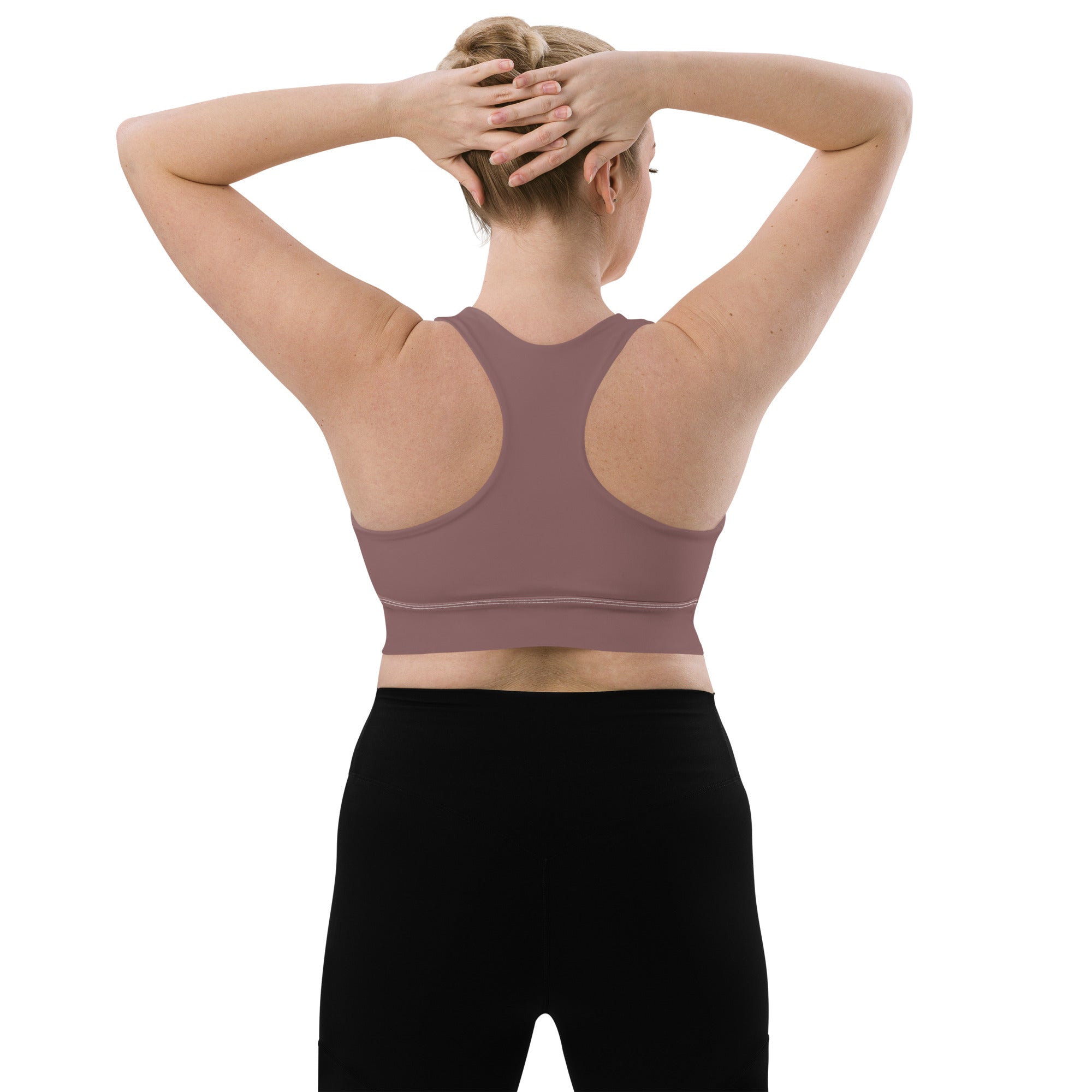 Longline sports bra- Light Wood