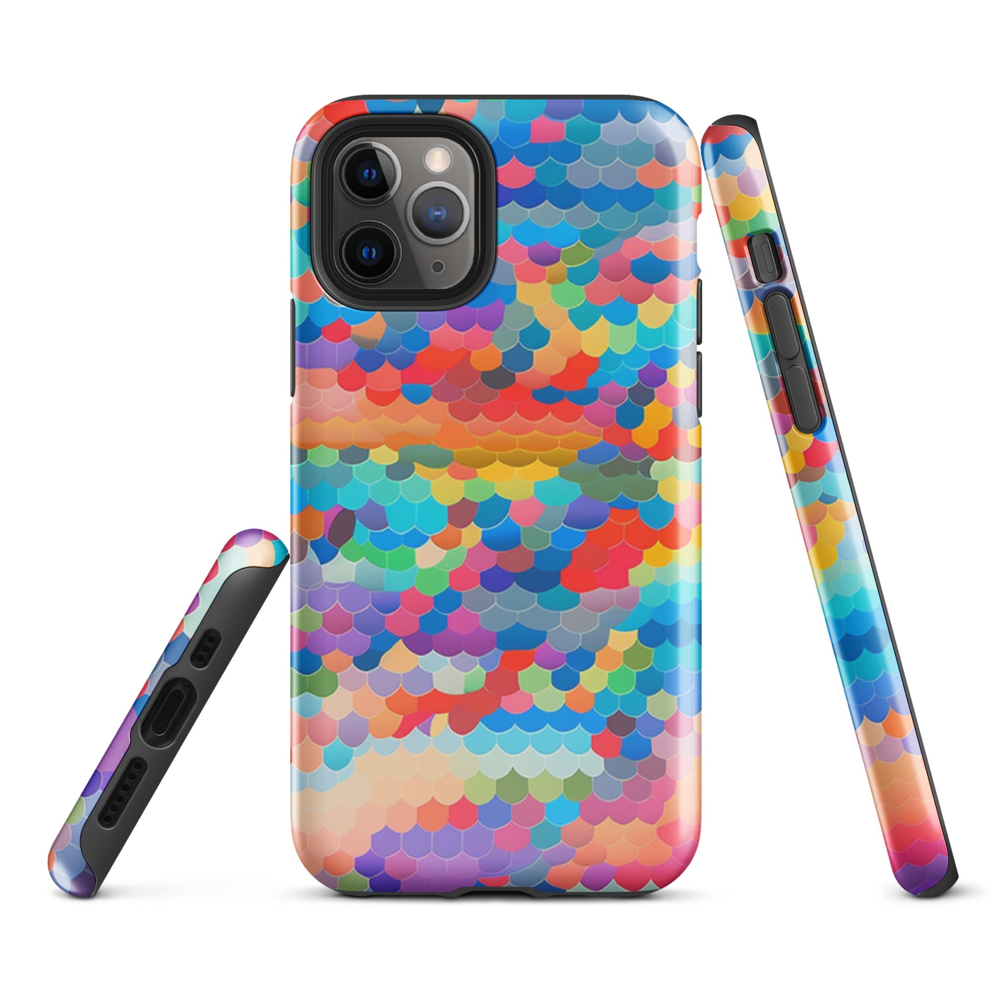 Tough Case for iPhone®- Rainbow Cloud Pattern III