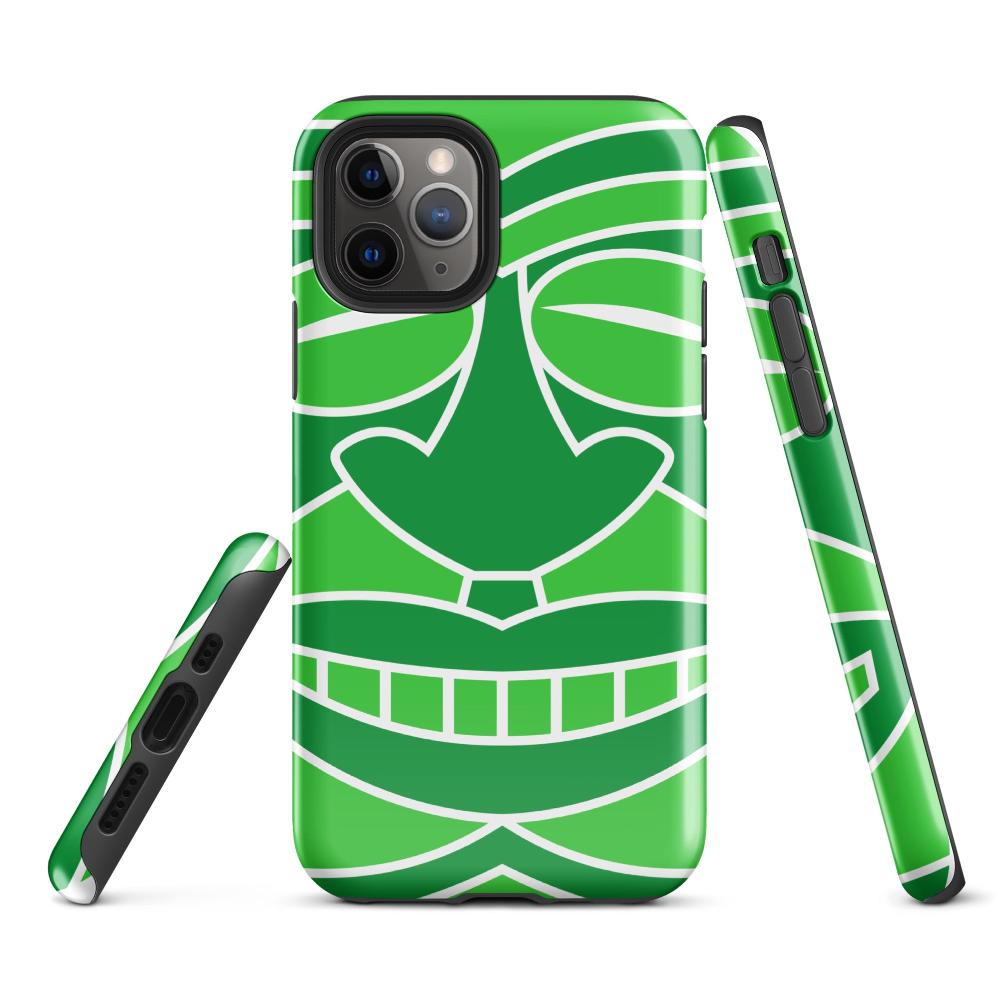 Tough Case for iPhone®- Totem Mask Green