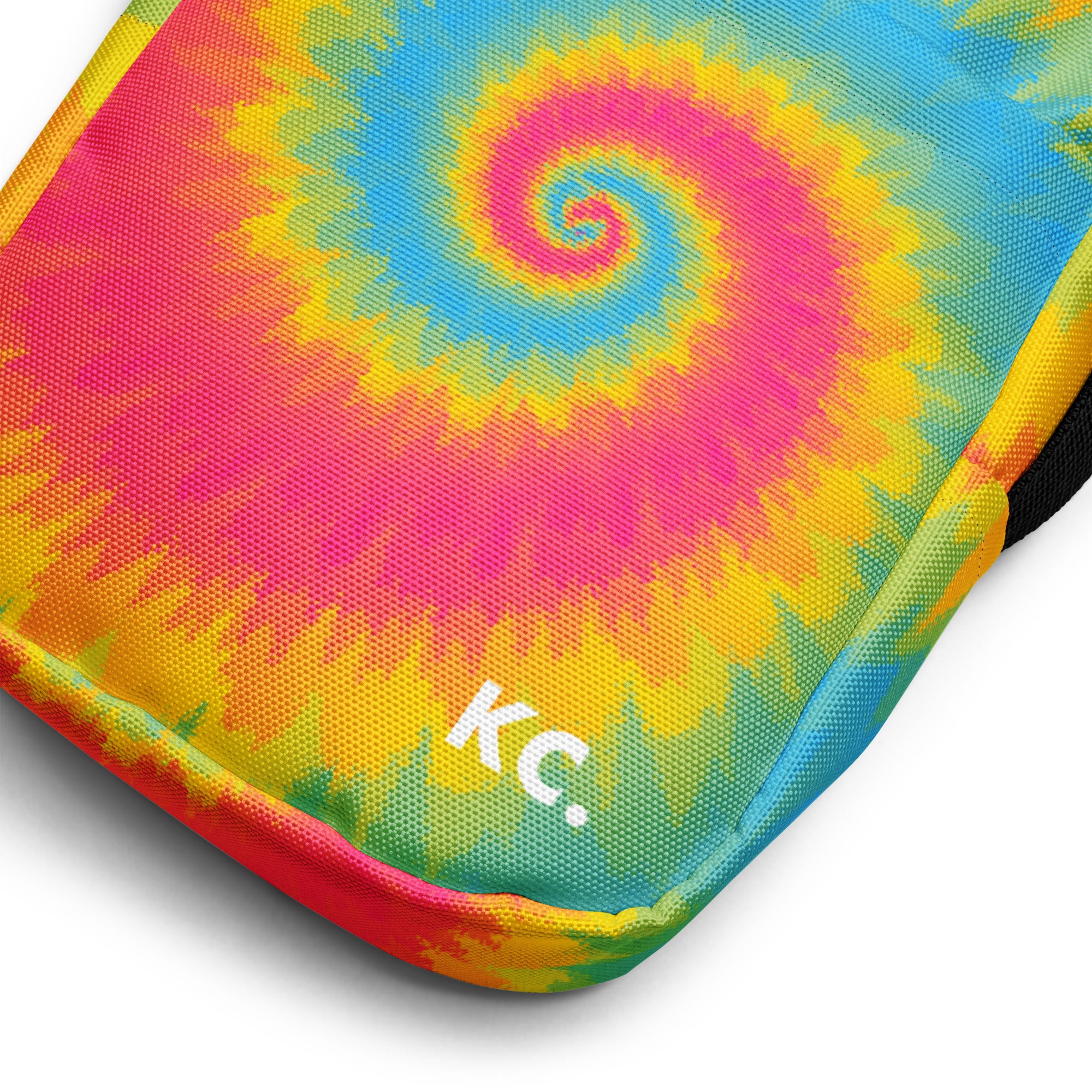 Utility crossbody bag-Tie Dye Spiral - Pansexual