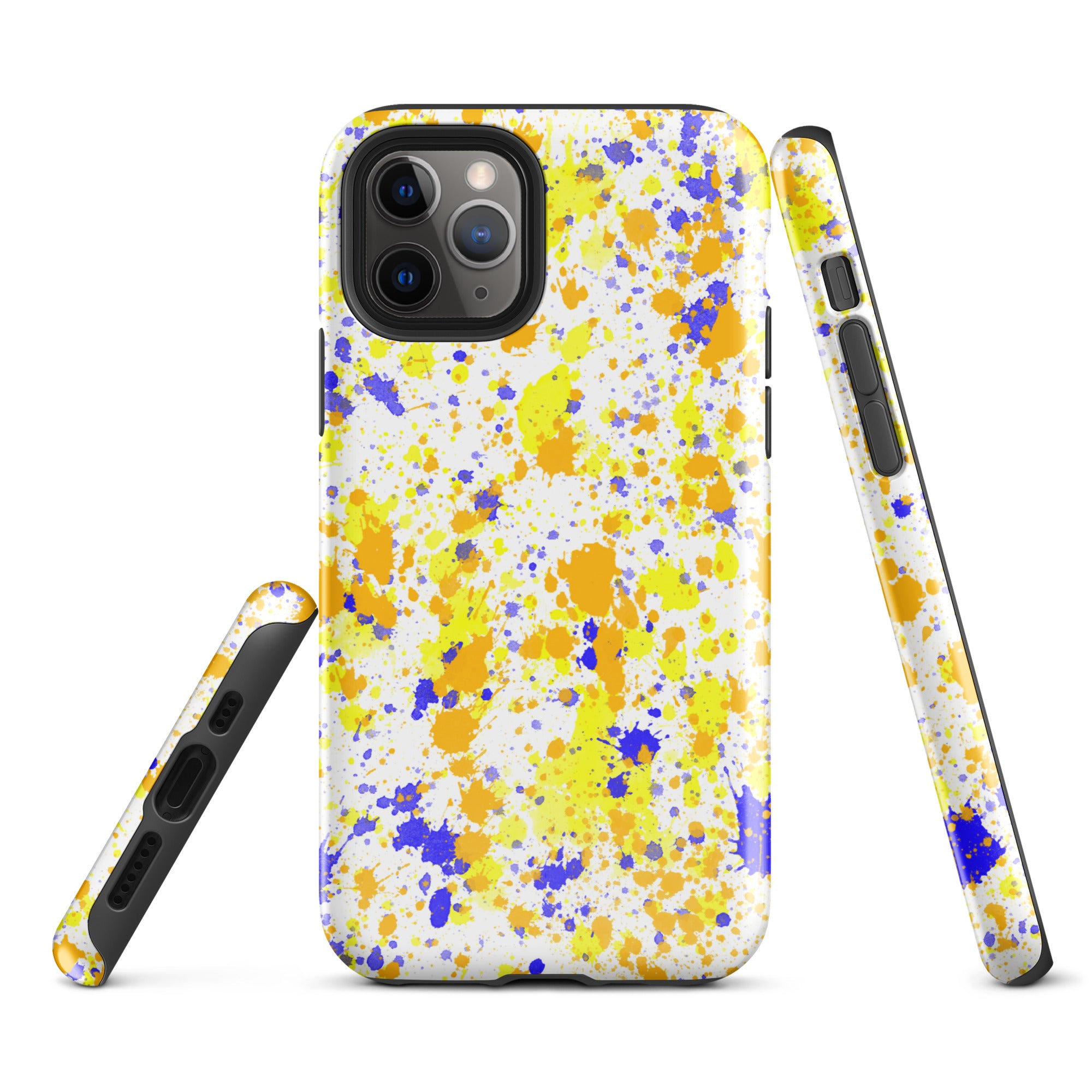 Tough Case for iPhone®- Paint Splatter Yellow