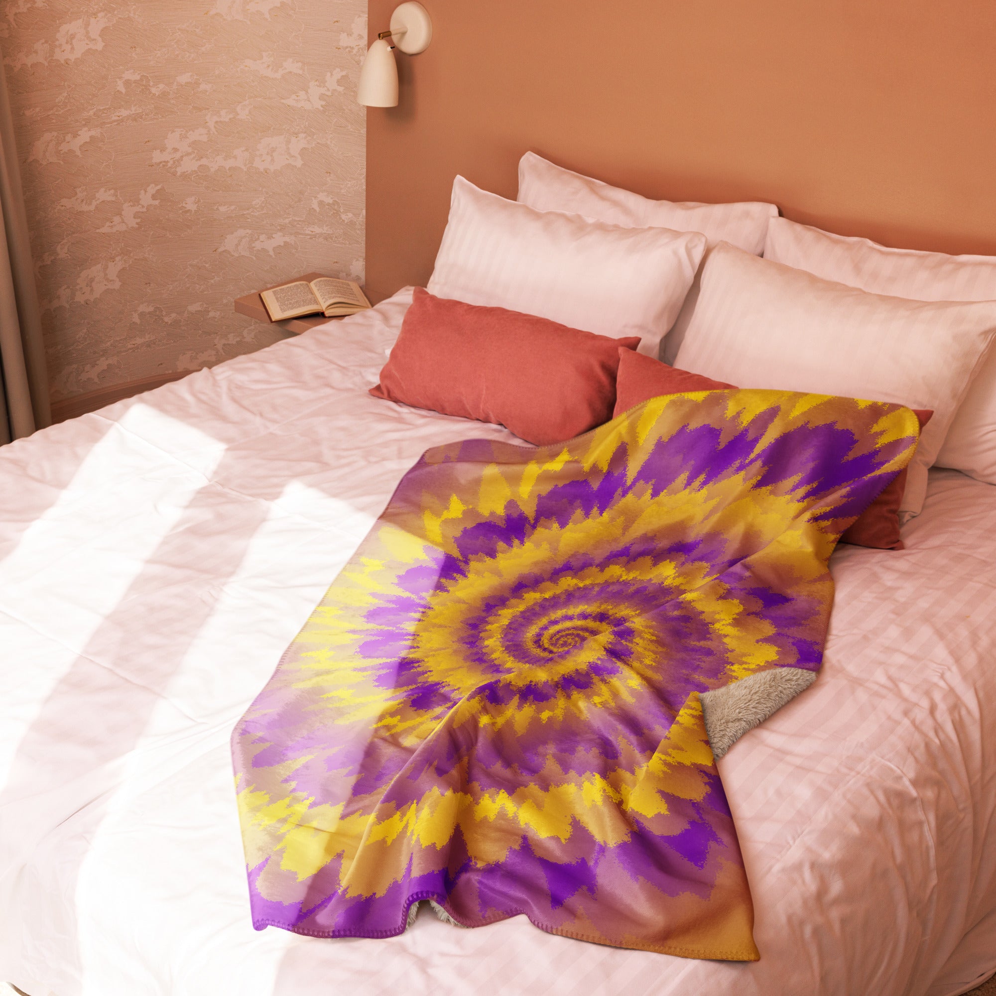 Sherpa blanket- Tie Dye Spiral-Intersex