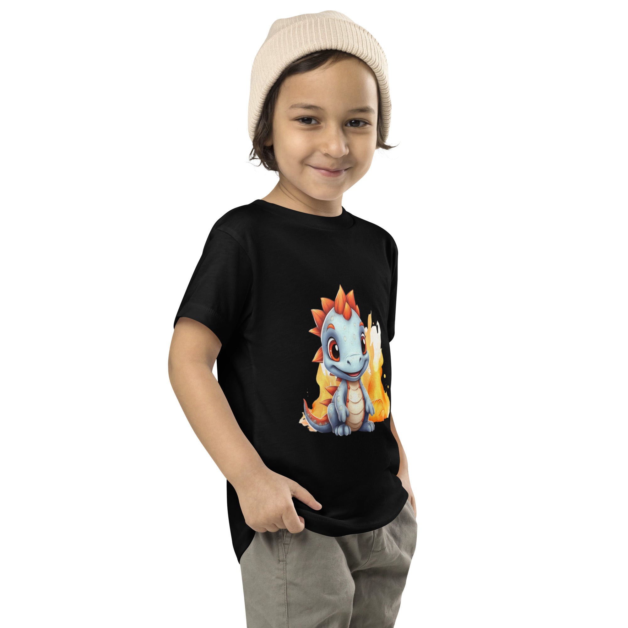 Toddler Short Sleeve Tee- Cute Dinosaur