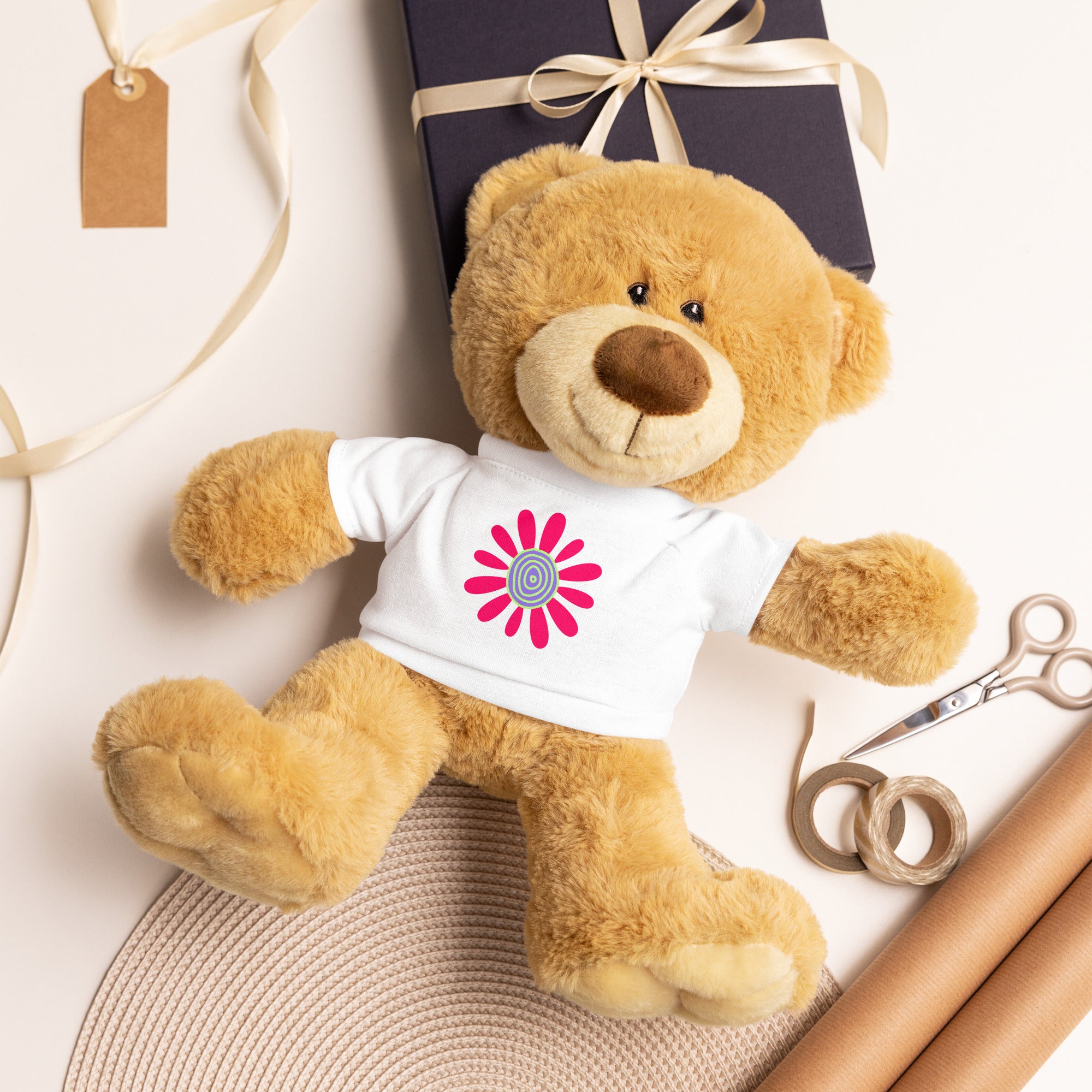 Teddy bear with a t-shirt-Daisy Flower II