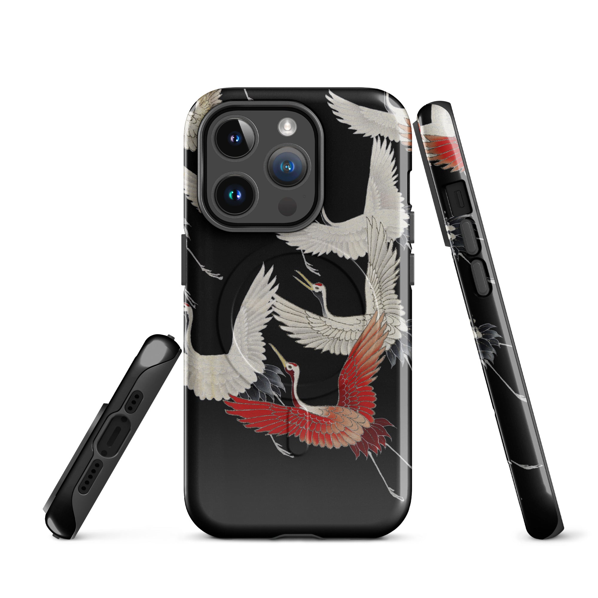 MagSafe® Tough case for iPhone®-Furisode with a Myriad of Flying Cranes