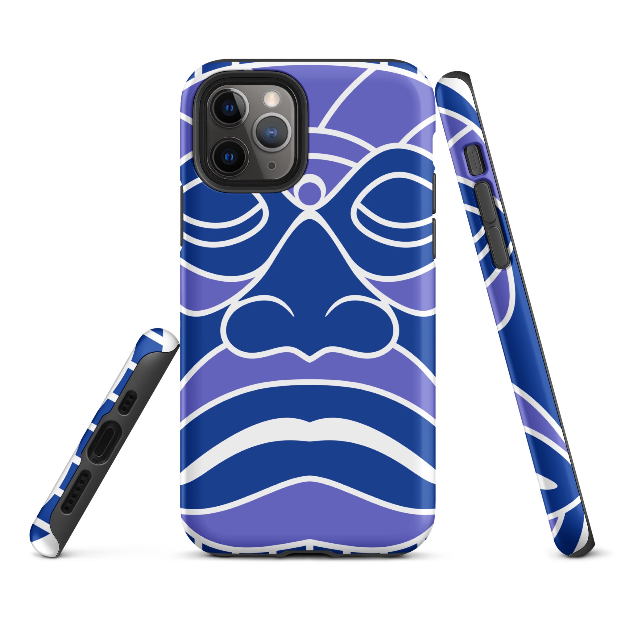 Tough Case for iPhone®- Totem Mask Blue