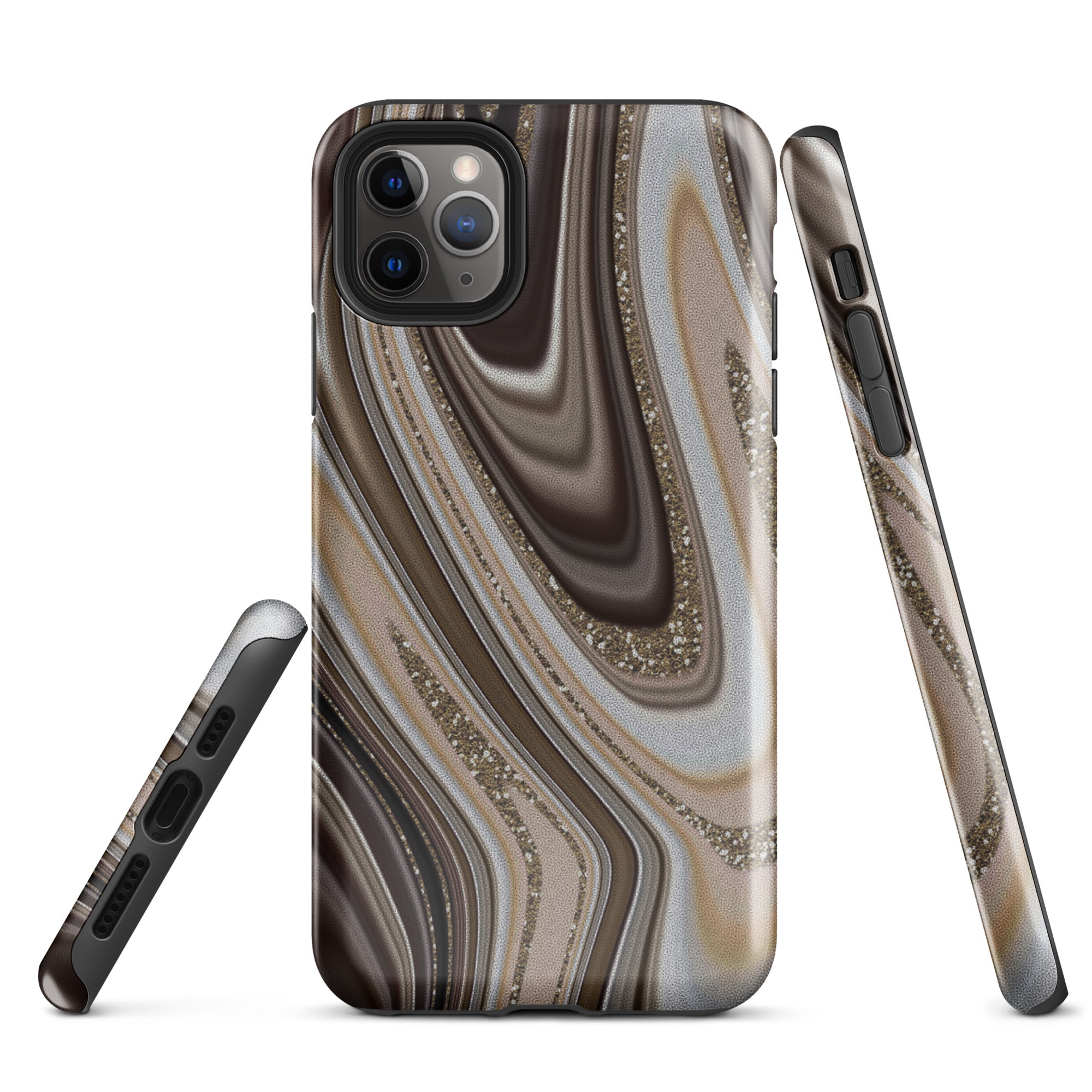 Tough Case for iPhone®- Abstract leather