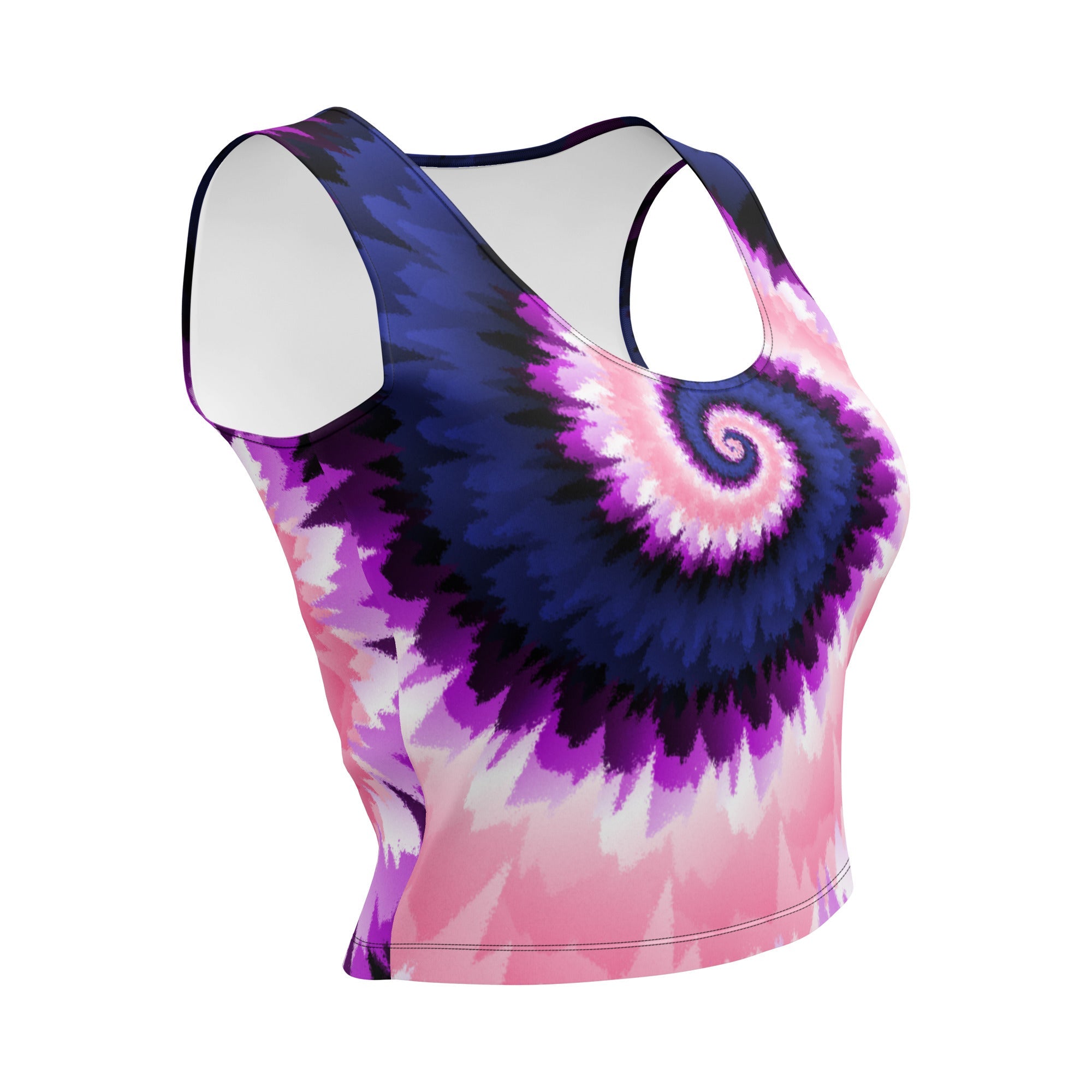 Crop Top-Tie Dye Spiral - Genderfluid