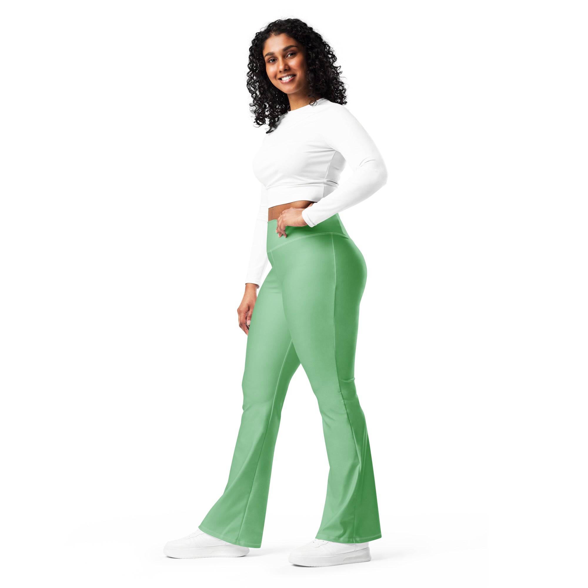 Flare leggings- Bay Leaf