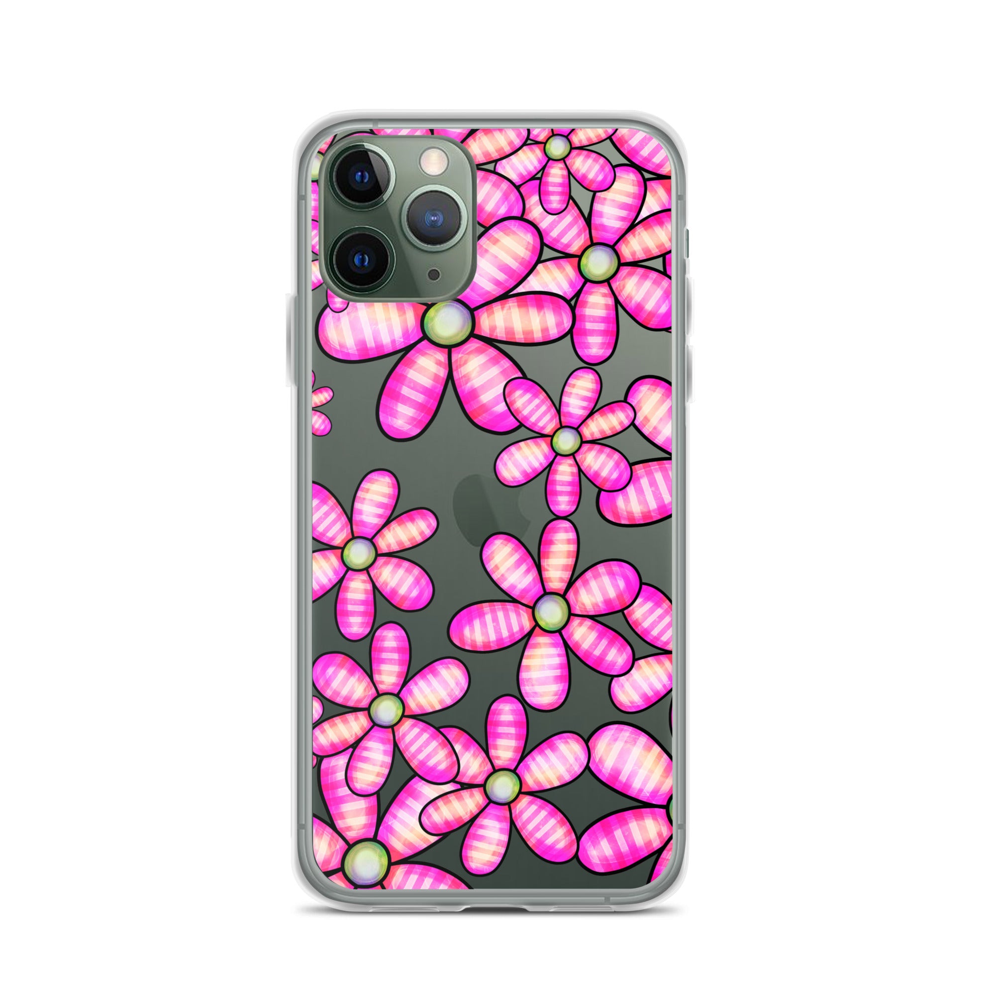 Clear Case for iPhone®- Floral Doodle Design II