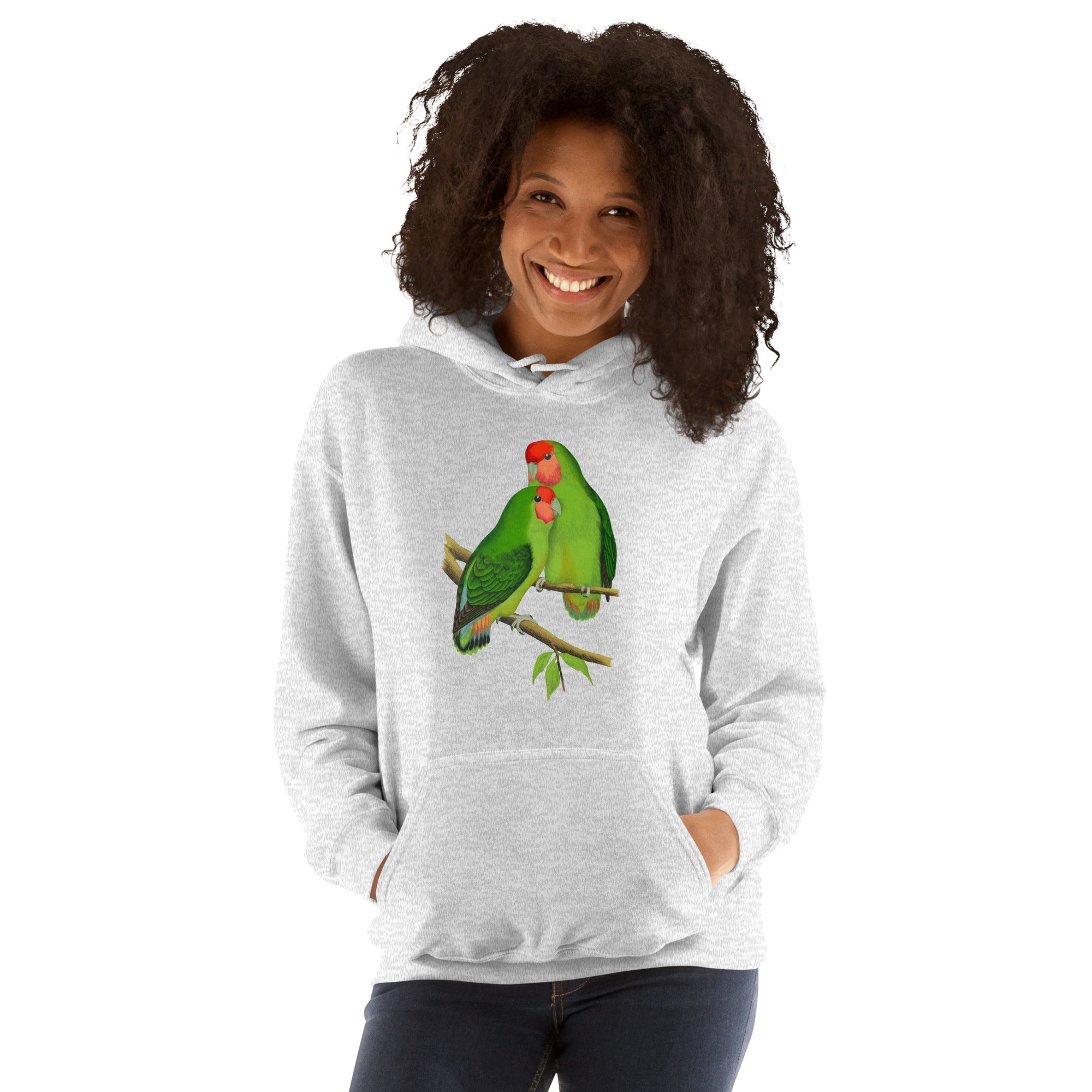 Unisex Hoodie-Rosy faced love Birds