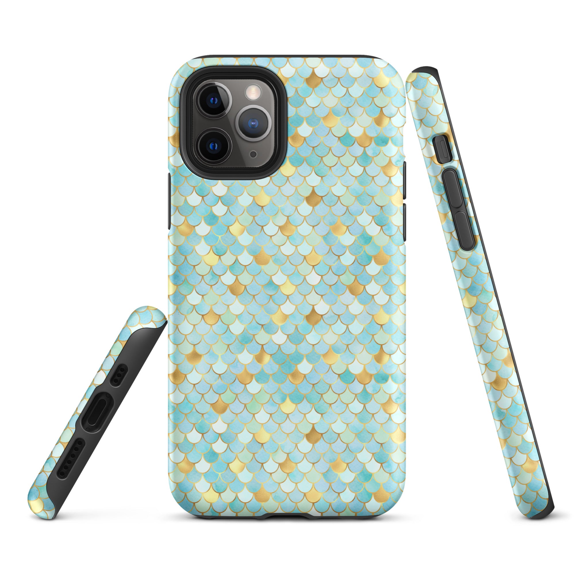 Tough Case for iPhone®- Mermaid Skin Cyan